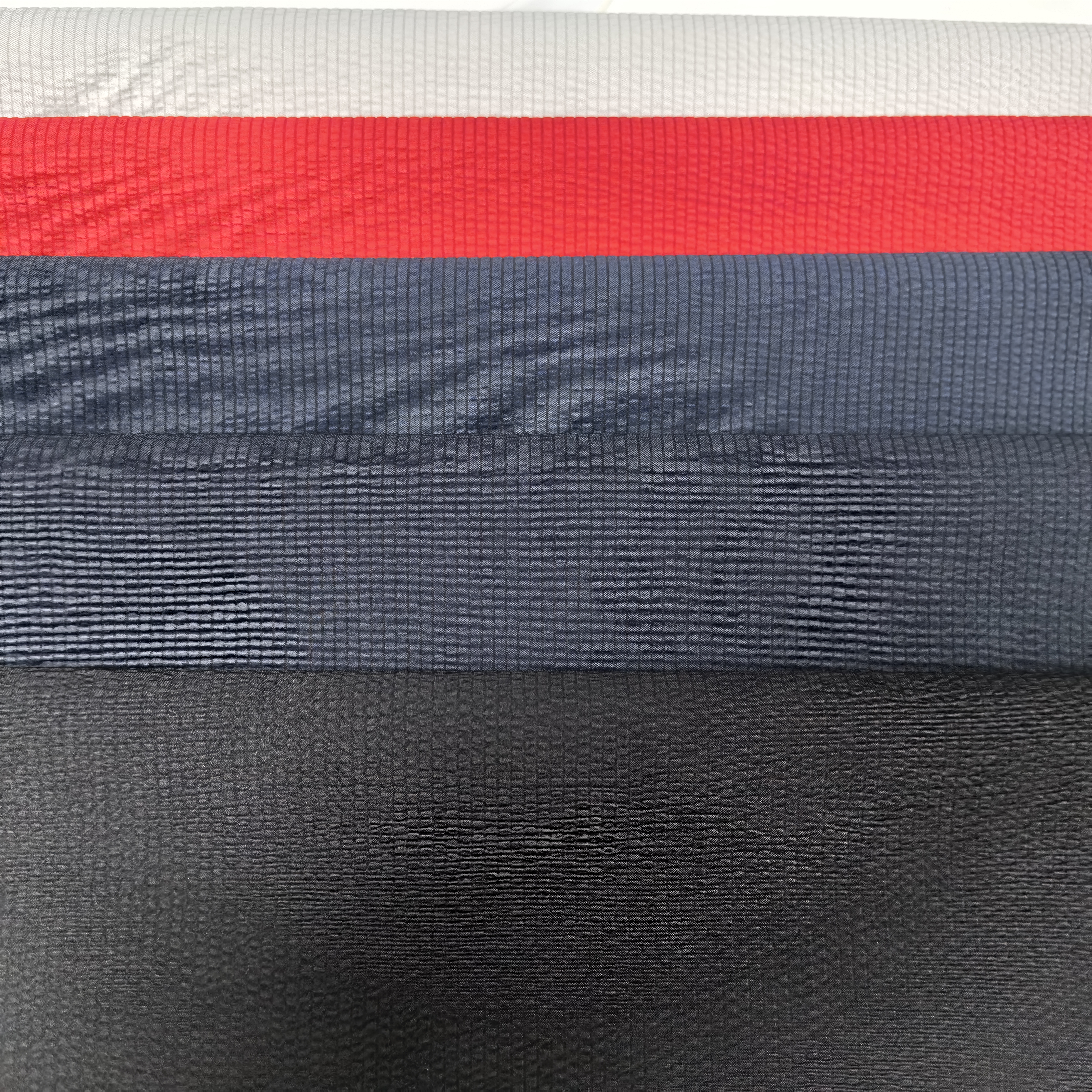 Polyester Crinkled Checkered Fabric