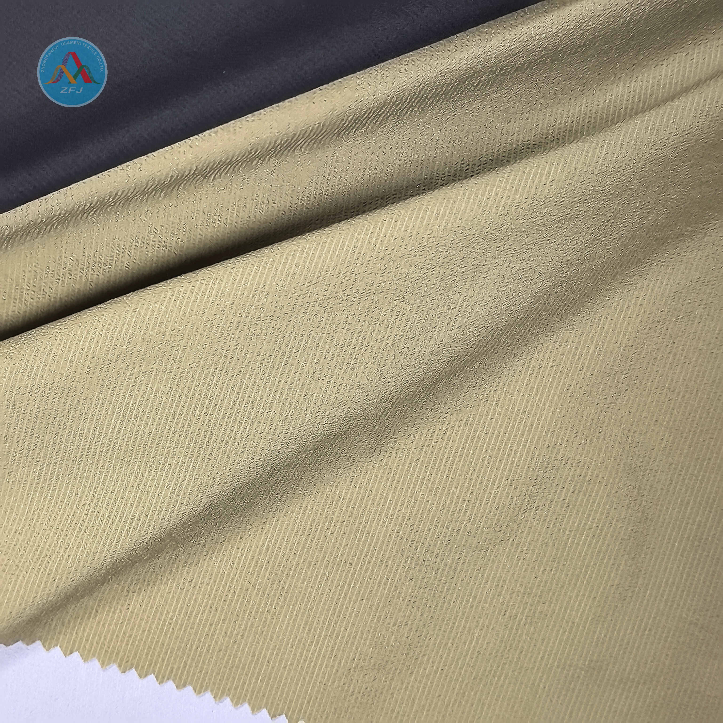 100% Nylon Lightweight Striped Crinkled Fabric for Jacket