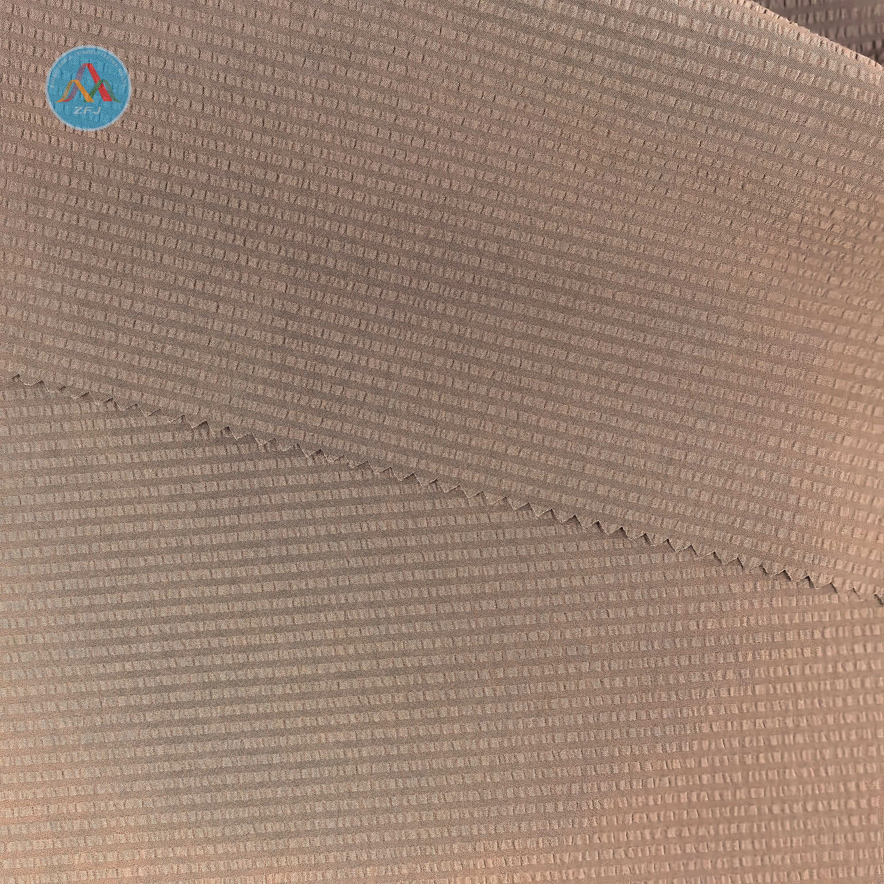 100% Polyester Crinkled Stripe Fabric for Shirt And Shorts