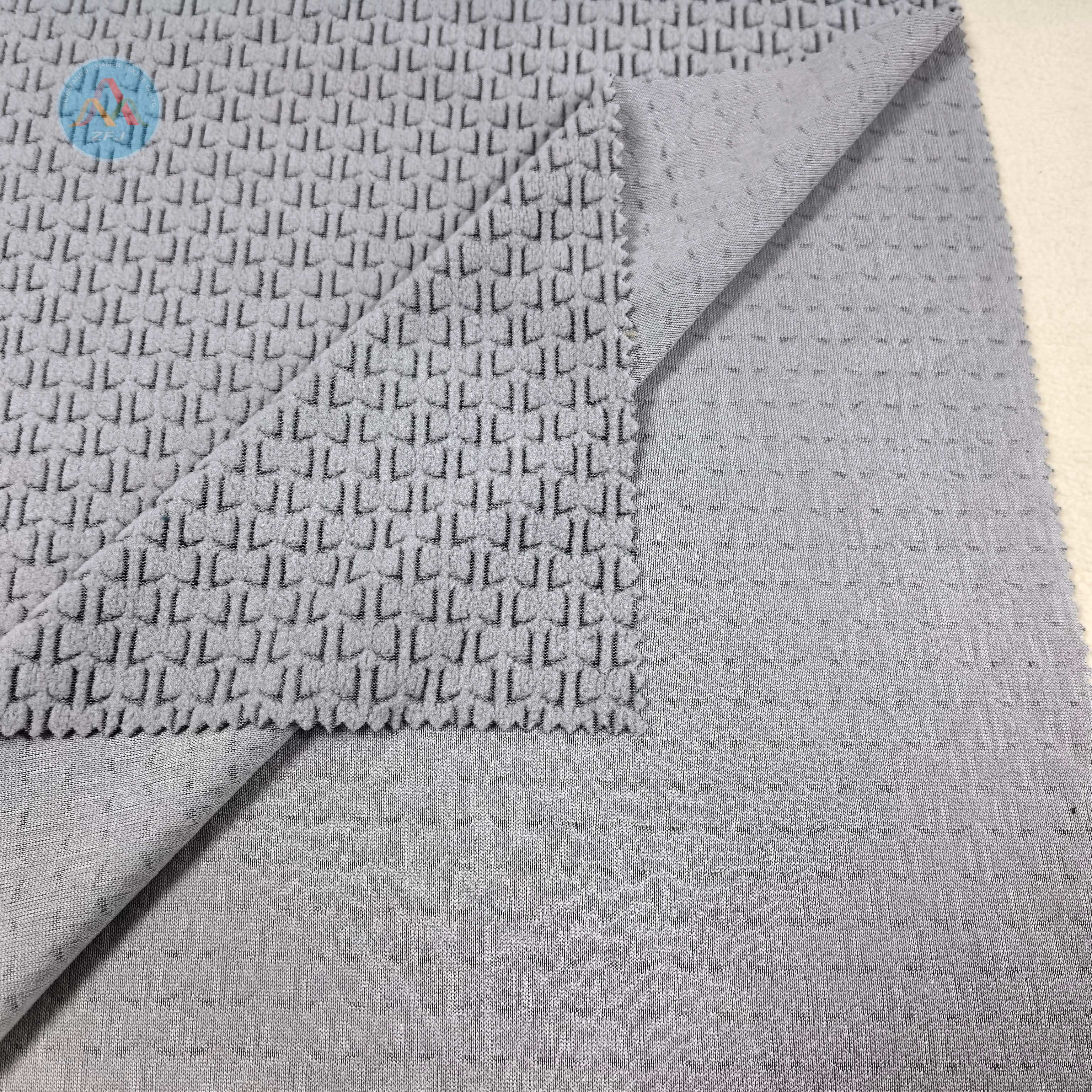 100% Polyester 205gsm Jacquard Fleece Fabric