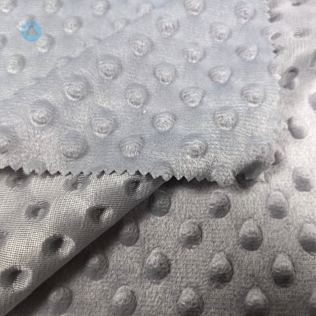 1.5mm 100% Polyester pile imitation ultra-soft bubble embossed fabric
