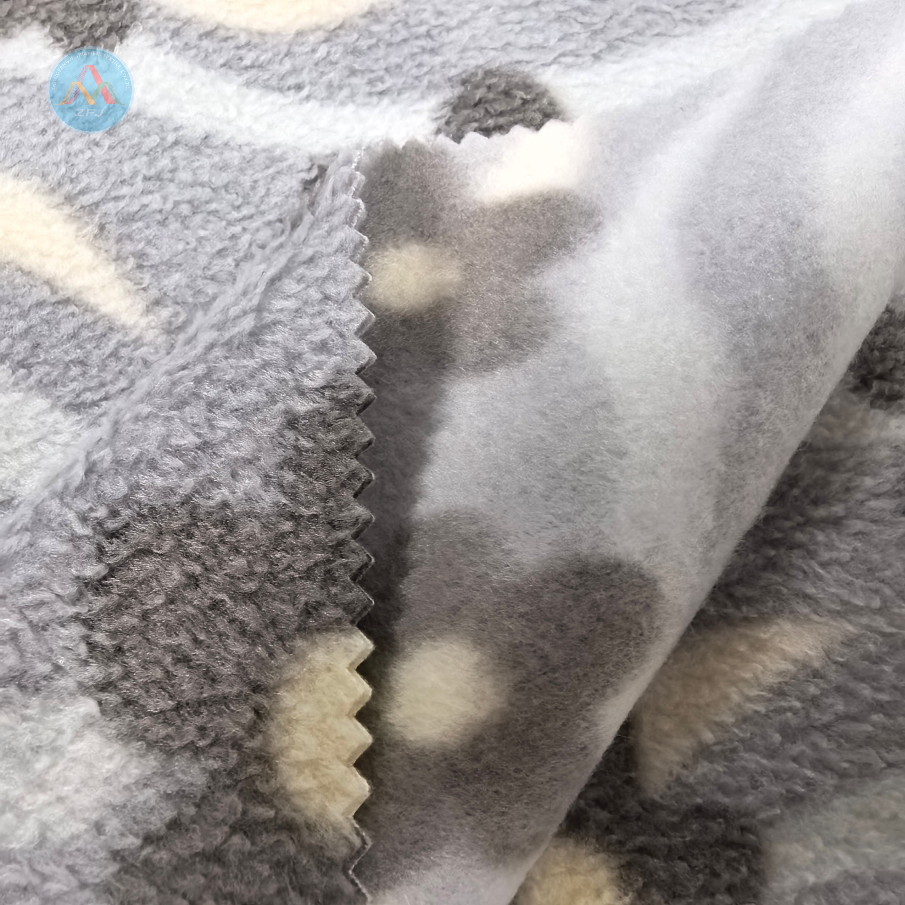 100% Polyester 300gsm Printed Polar Fleece