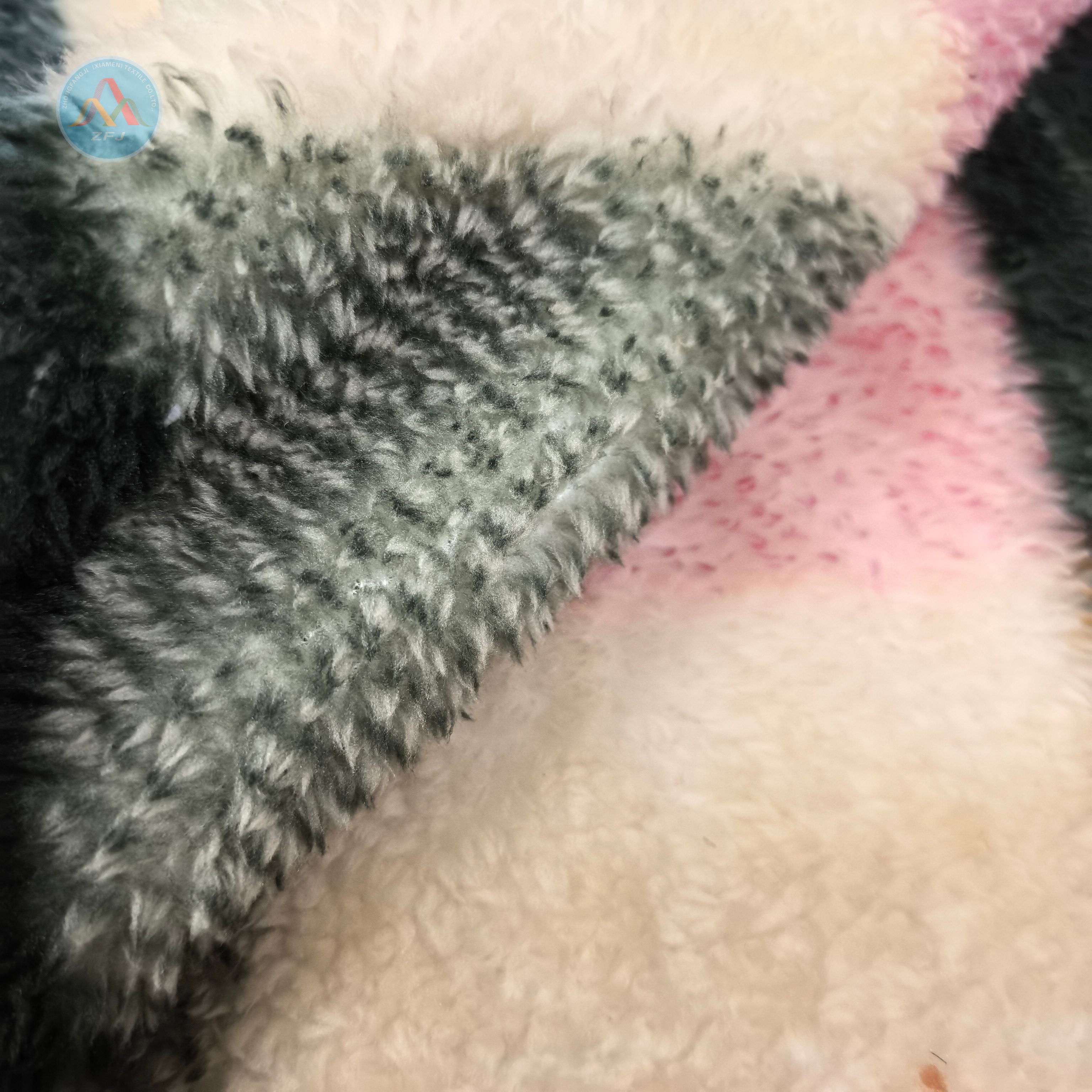 100% Polyester Printed Sherpa Fleece Fabric