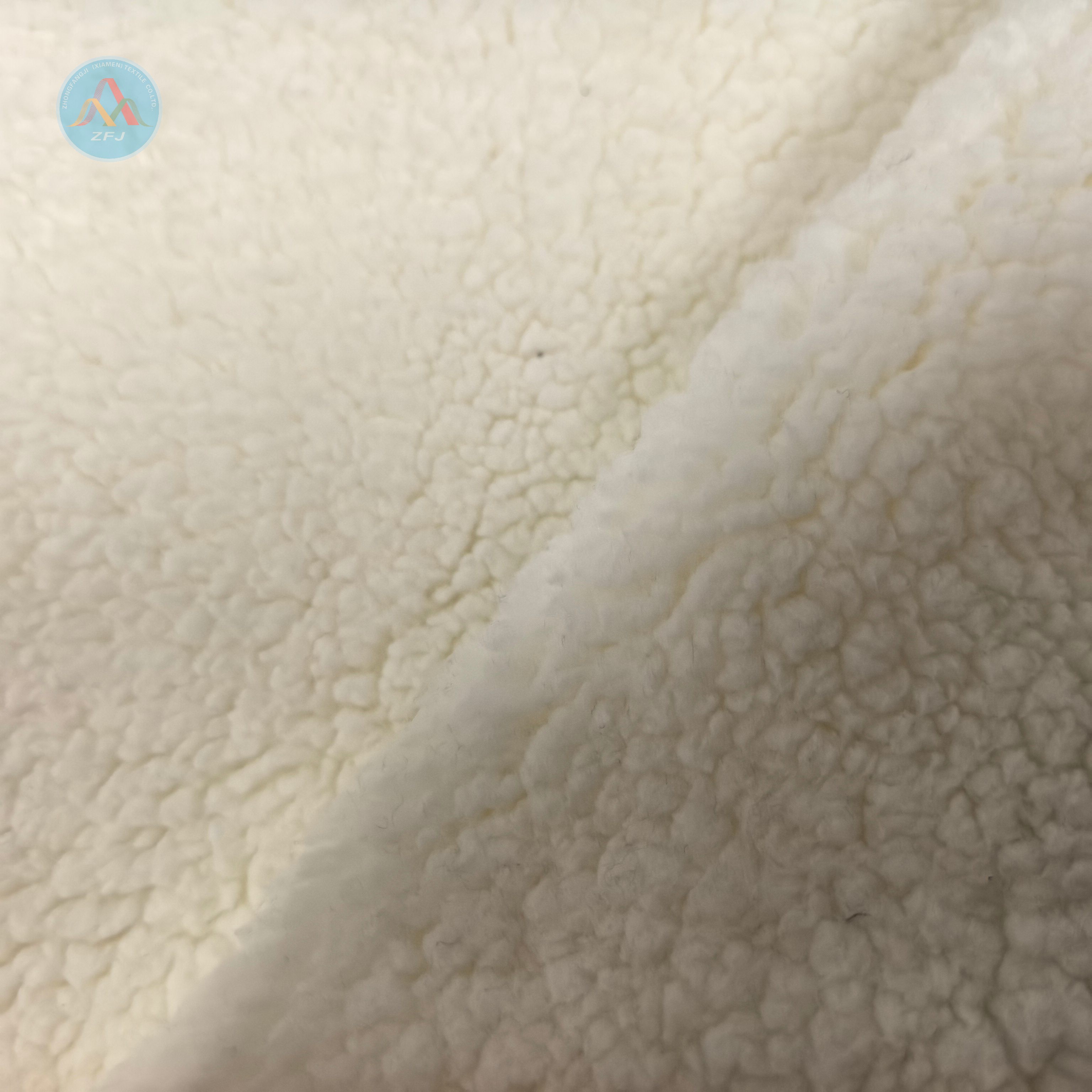 High Quality Polyester Sherpa Fleece Fabric 