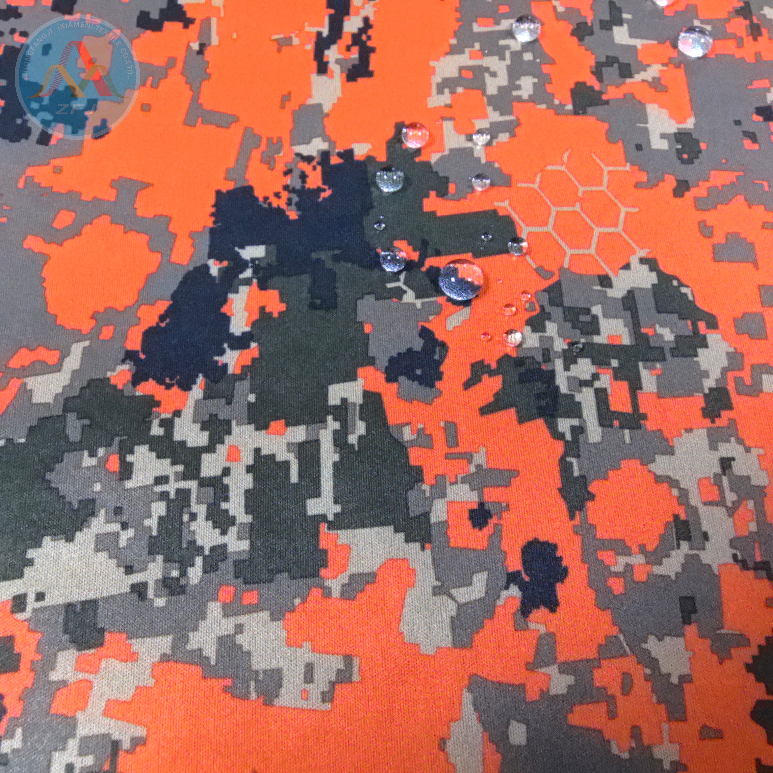 Printed Knitted Fabric Laminated with TPU And Jacquard Fleece Fabric for Waterproof Jackets