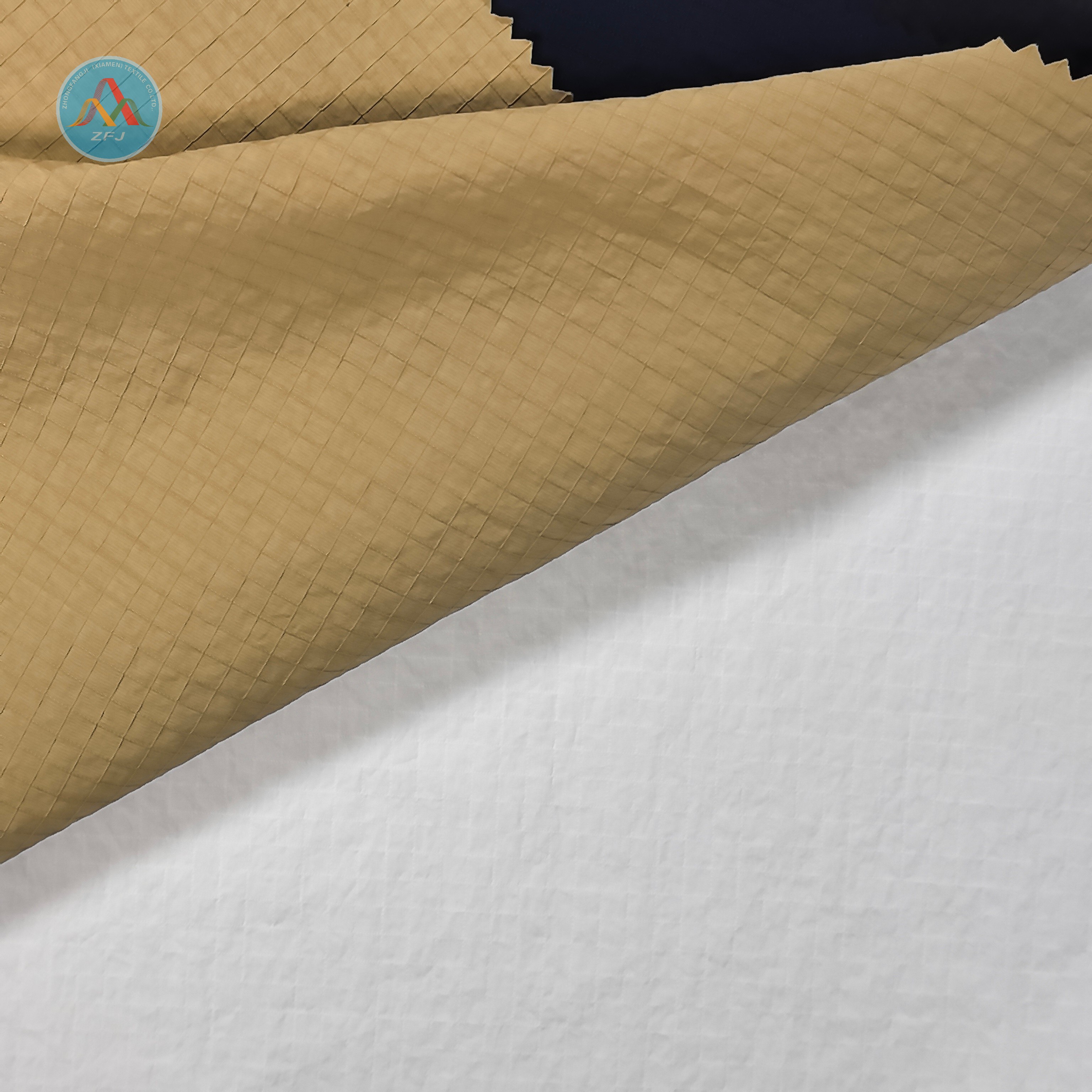 100% Nylon Crinkled Rip-Stop Fabric For Jacket