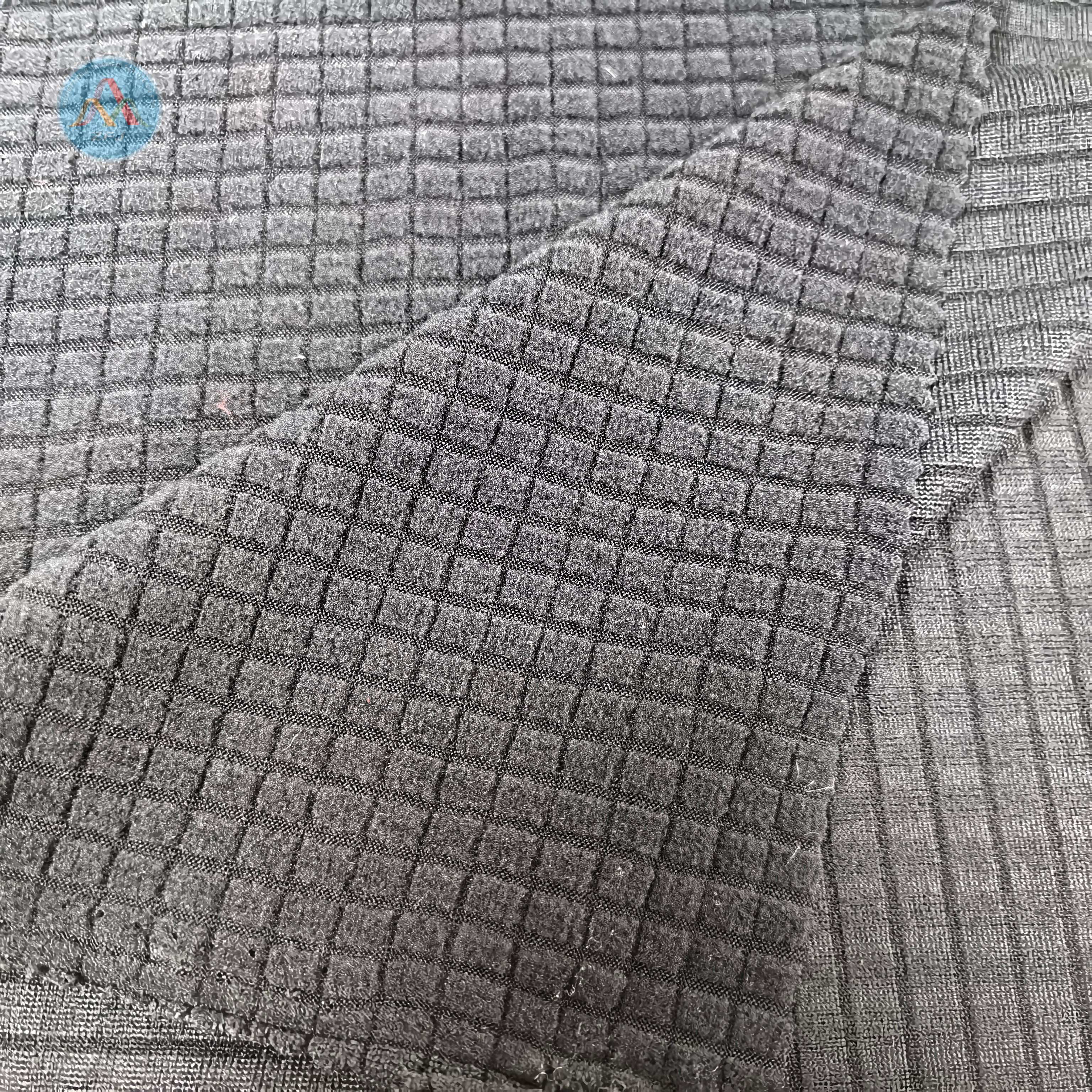 96% Polyester 4%Spandex 230gsm Jacquard Fleece Fabric