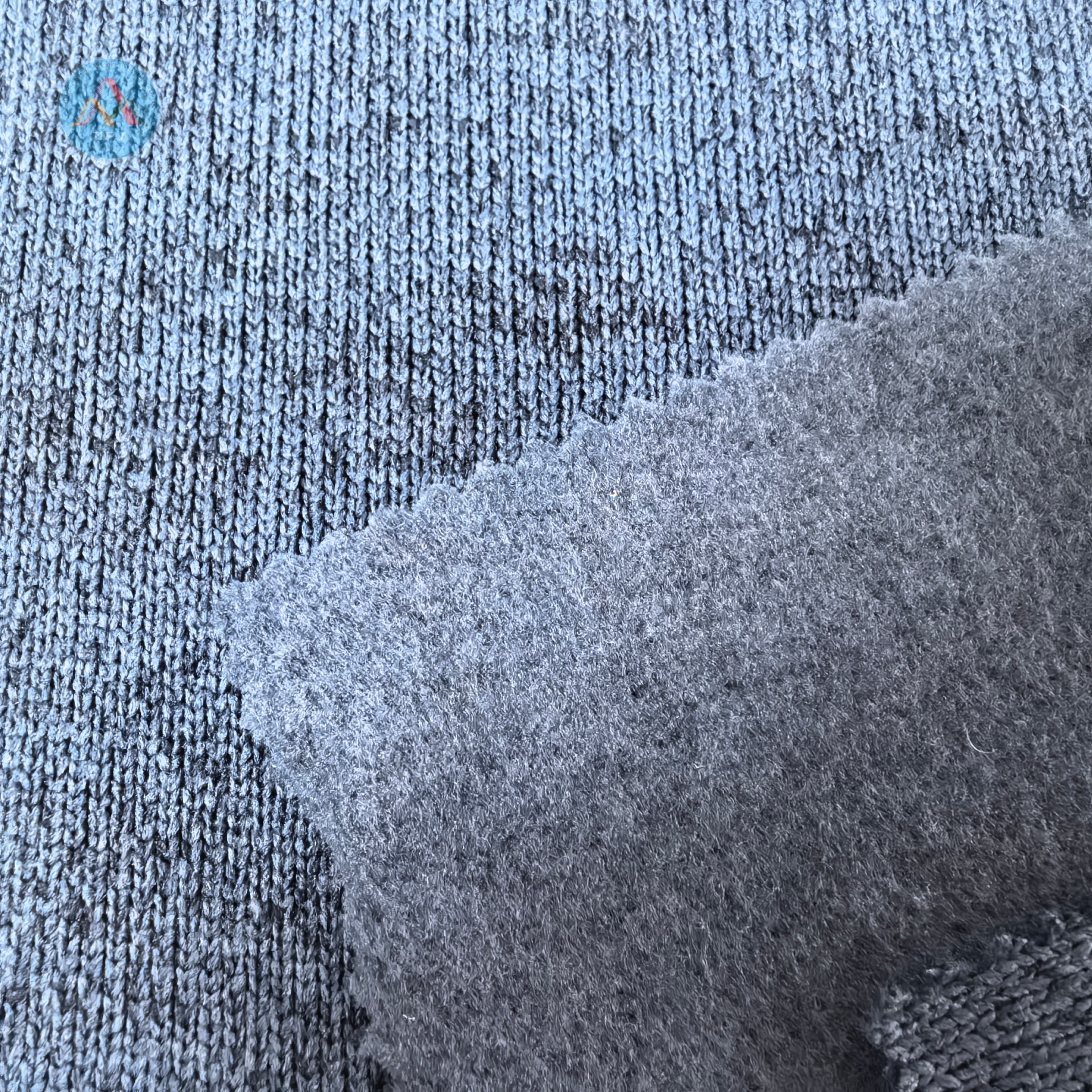 100% Polyester 280gsm Cationic Two-tone Brushed Jersey Fabric