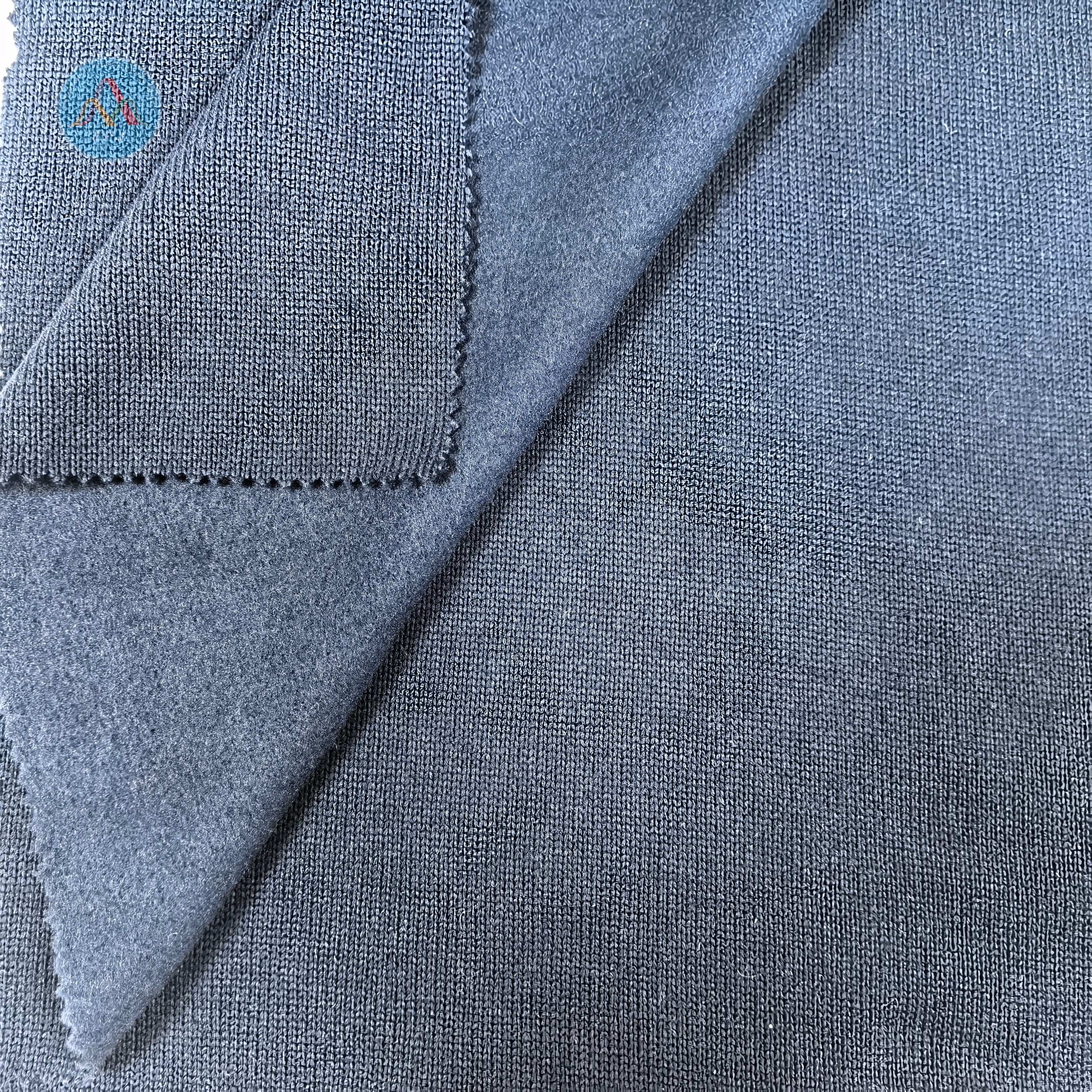 Brushed Back Coarse Gauge Plain Knit Fabric