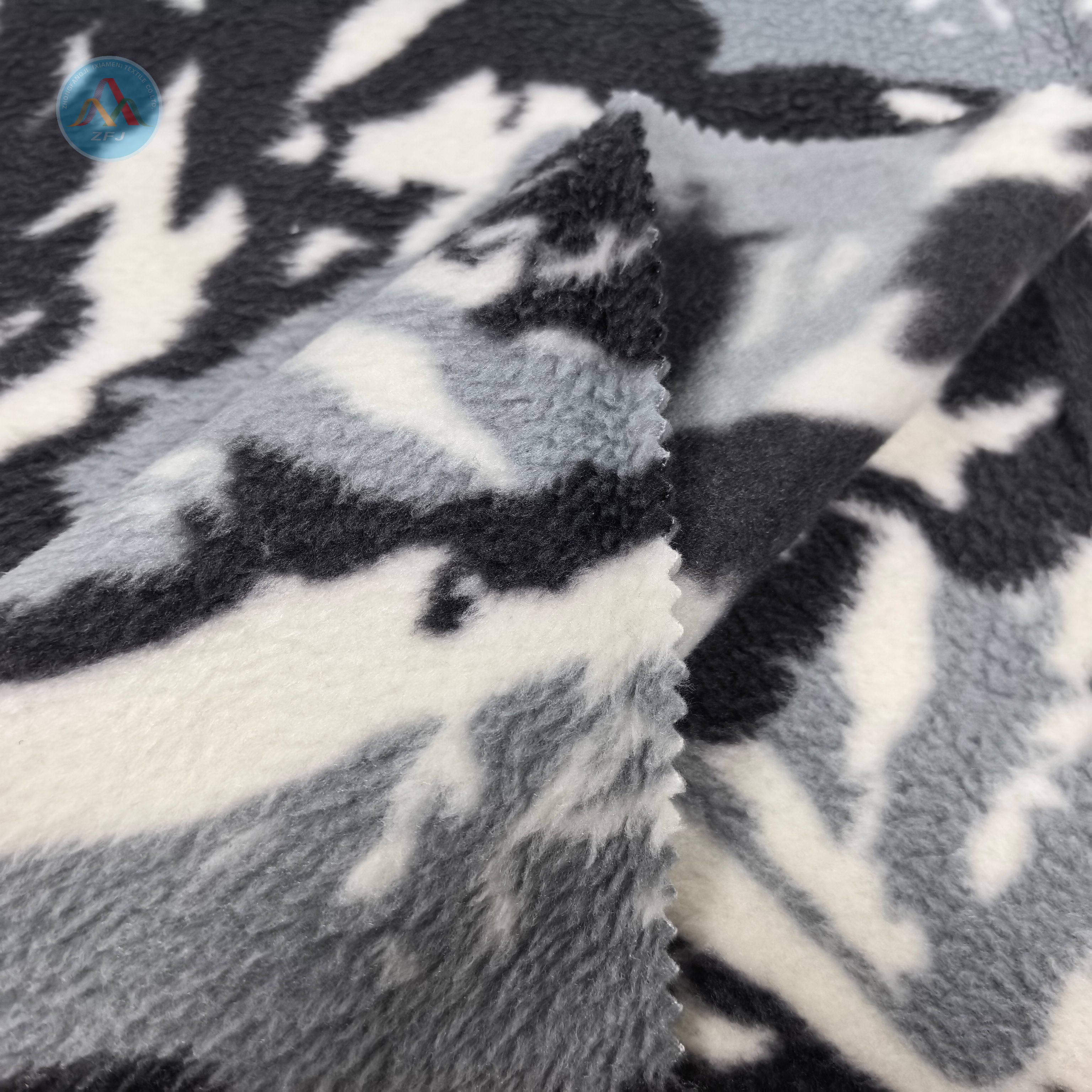 100% Polyester 300gsm Printed Polar Fleece