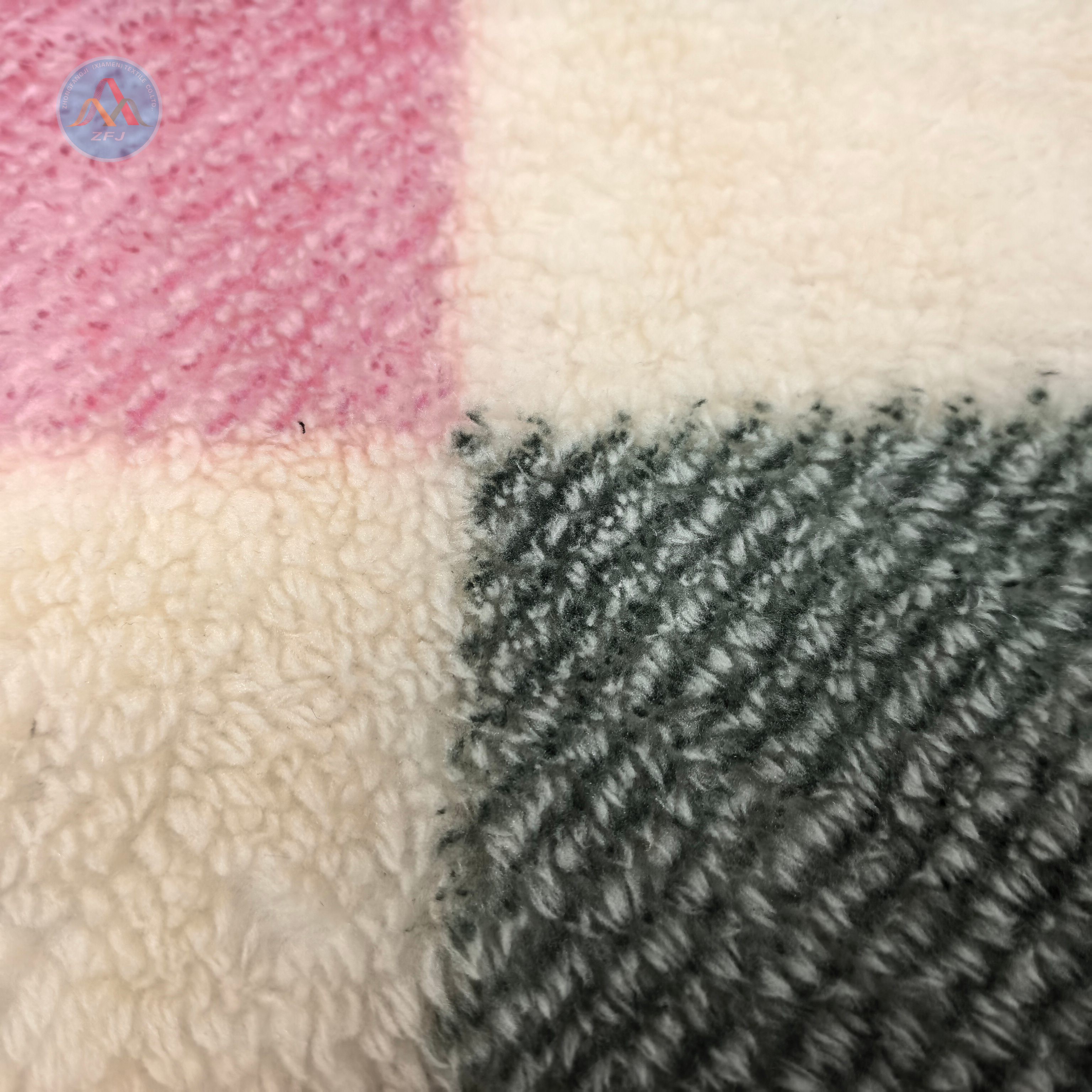 100% Polyester Printed Sherpa Fleece Fabric