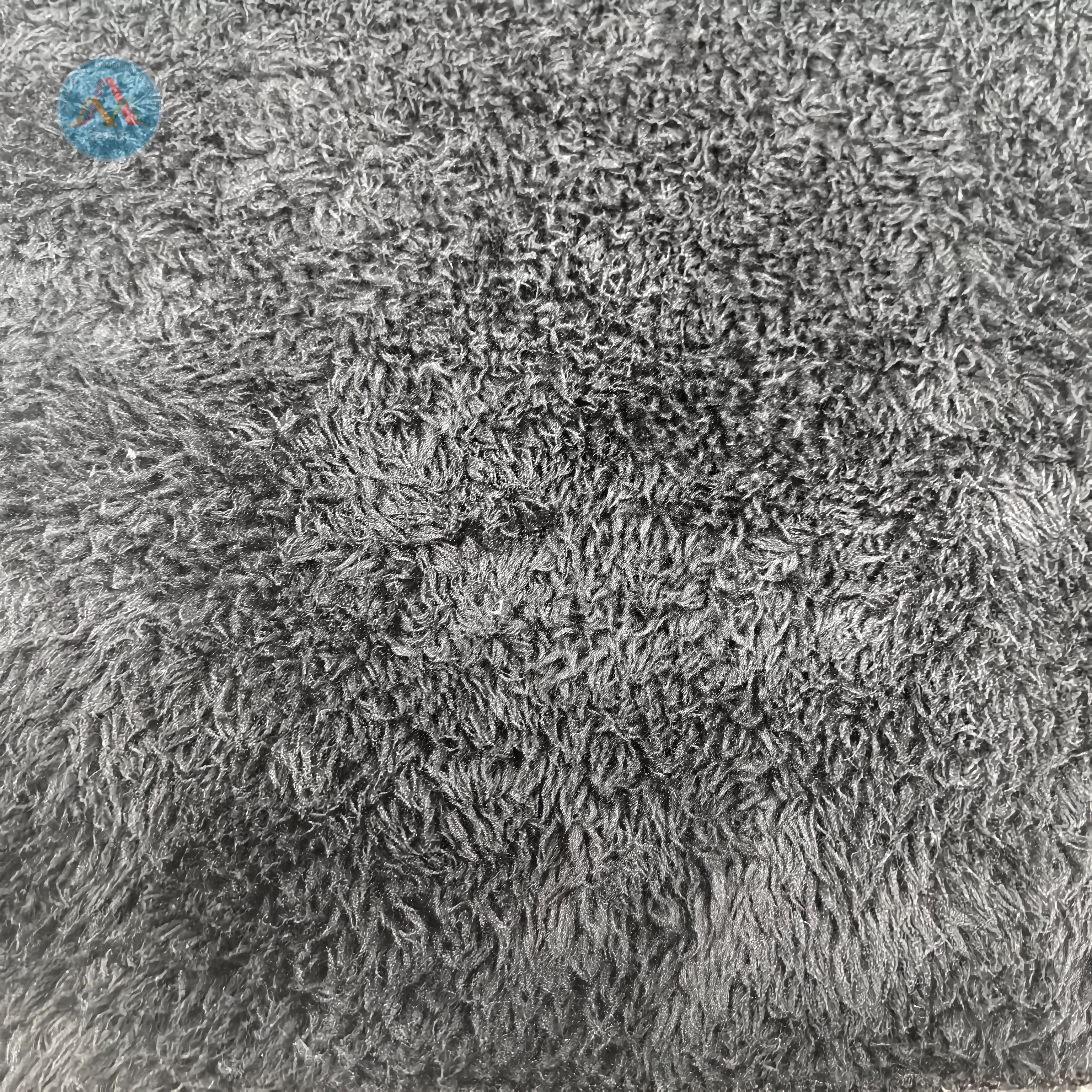 100% Polyester 408gsm Fluffy Yarn Fleece Fabric