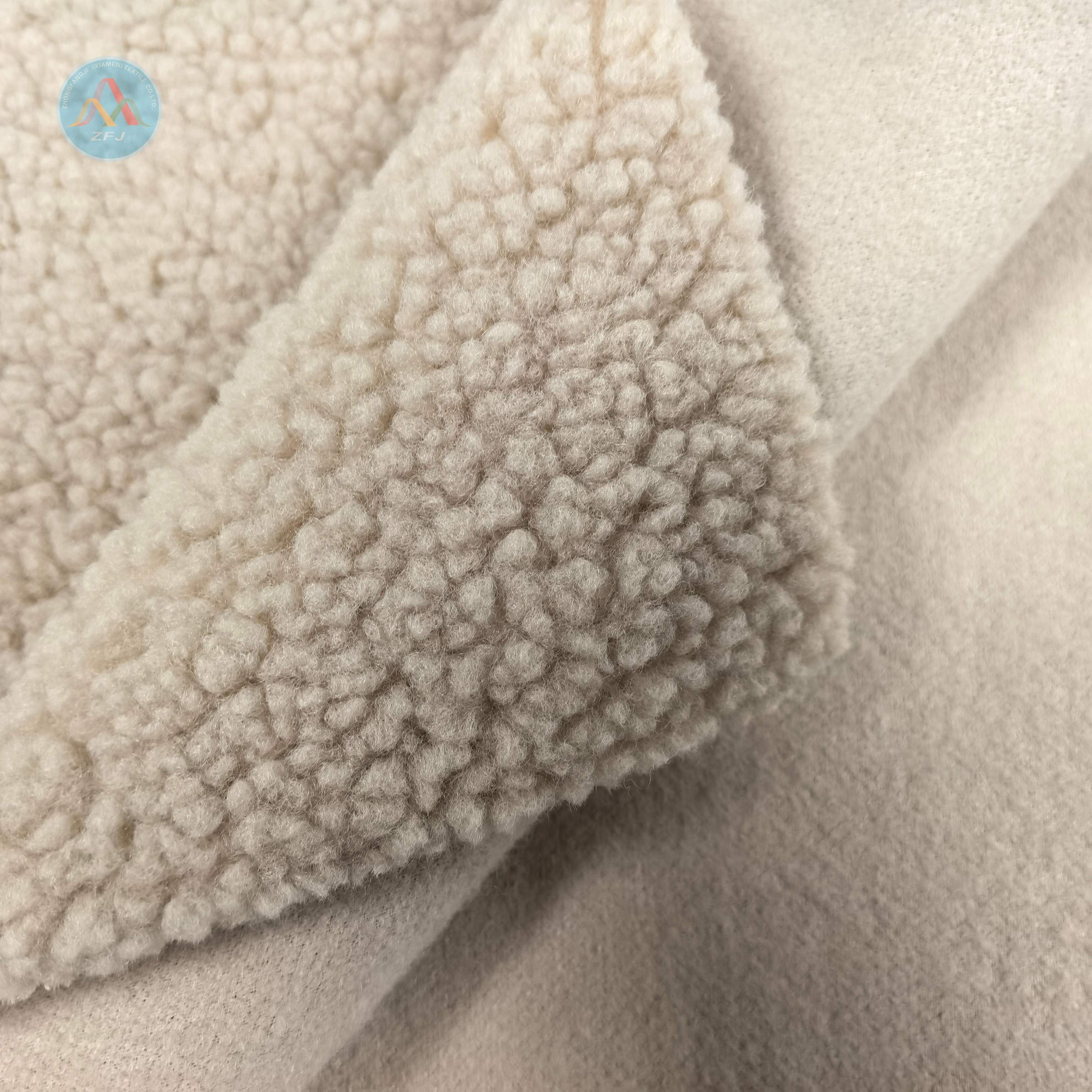 100% Recyclyed Polyester 400gsm Sherpa Fabric‌
