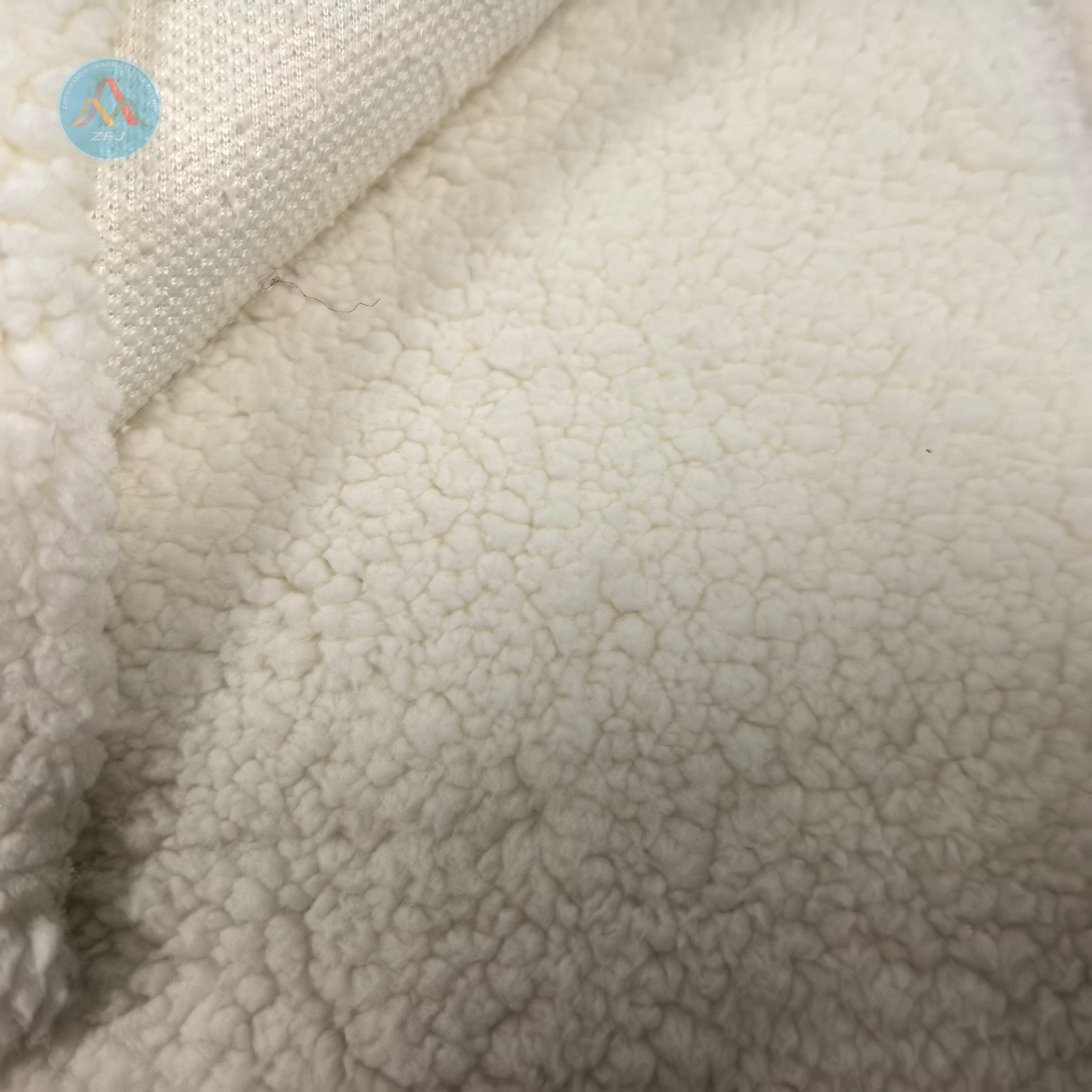 High Quality Polyester Sherpa Fleece Fabric 