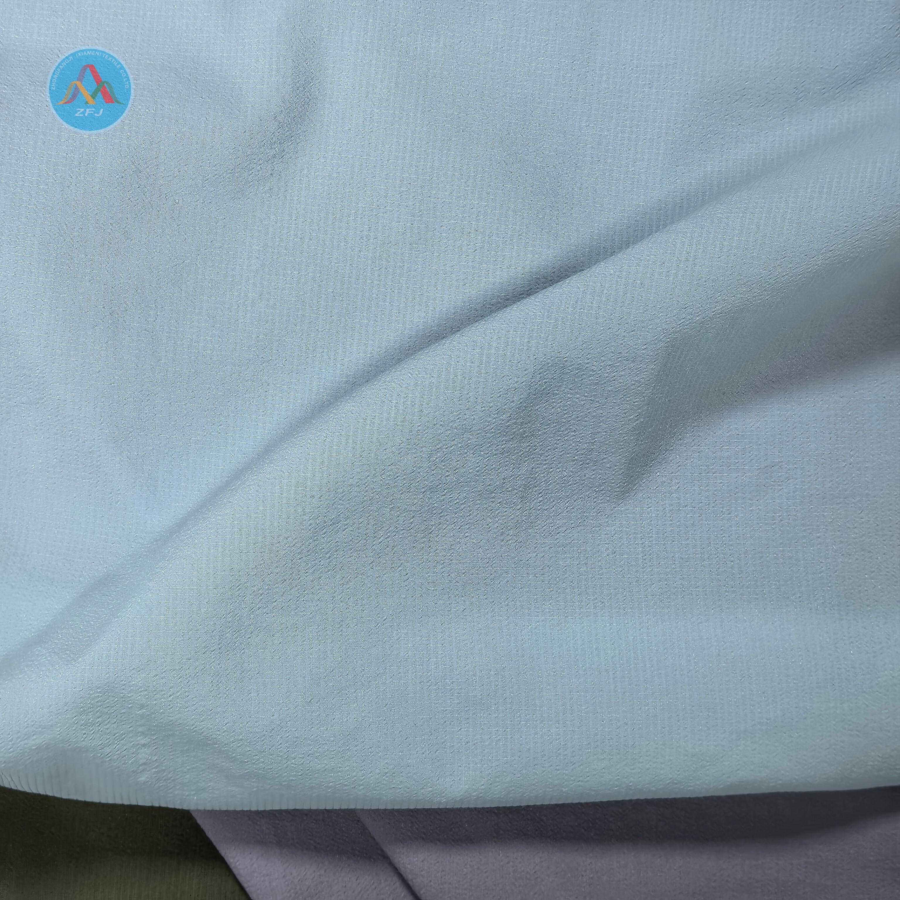 100% Nylon Lightweight Striped Crinkled Fabric for Jacket