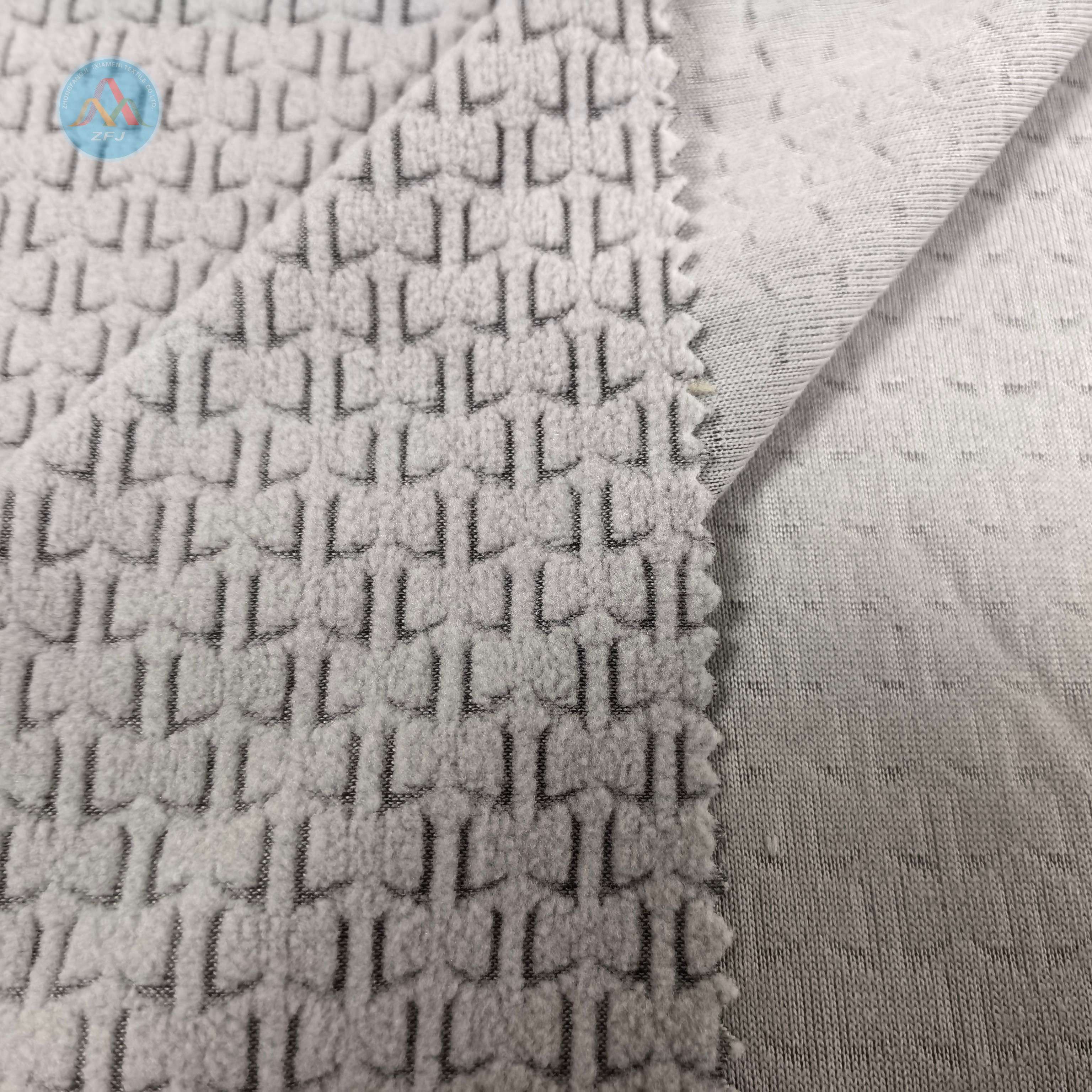 100% Polyester 205gsm Jacquard Fleece Fabric