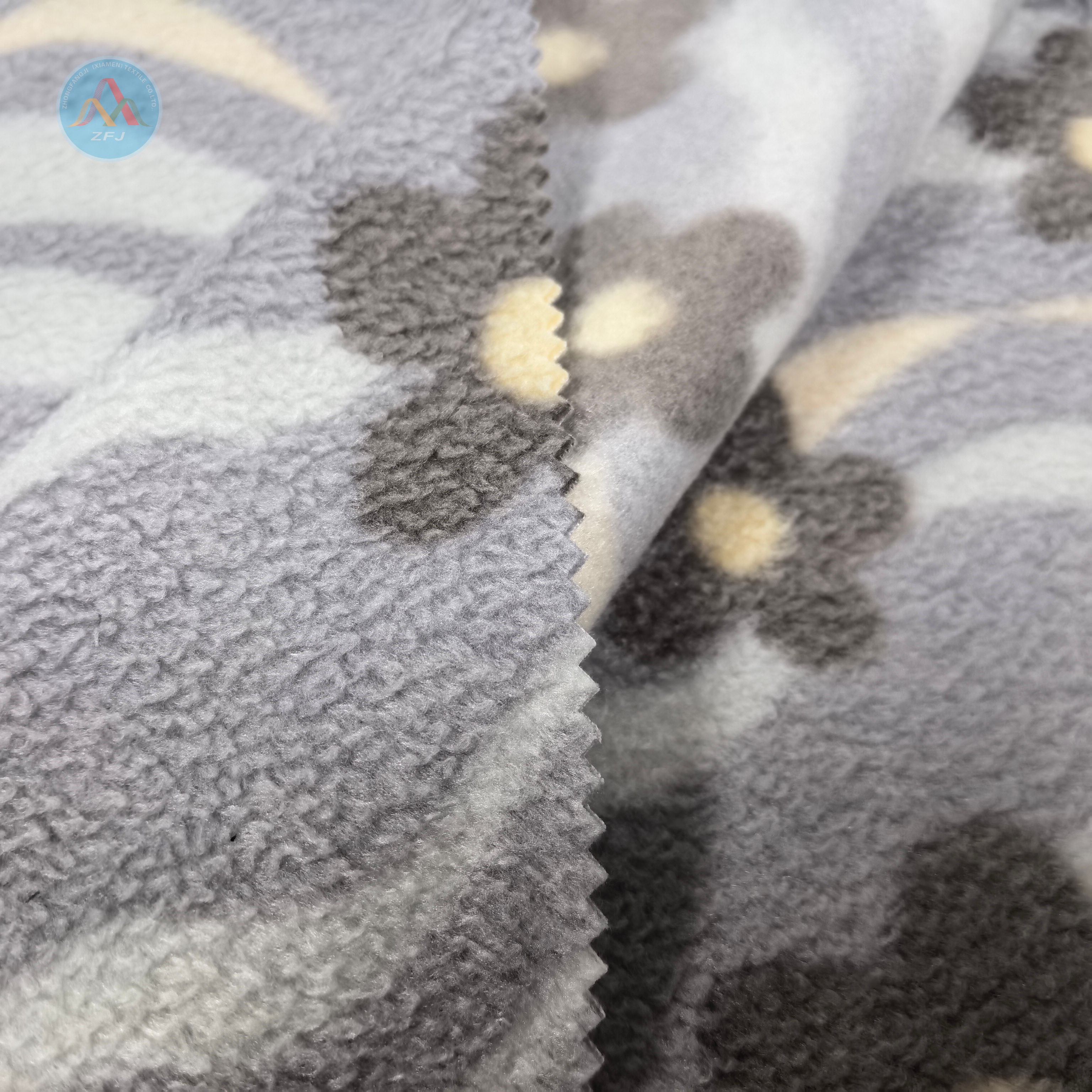 100% Polyester 300gsm Printed Polar Fleece