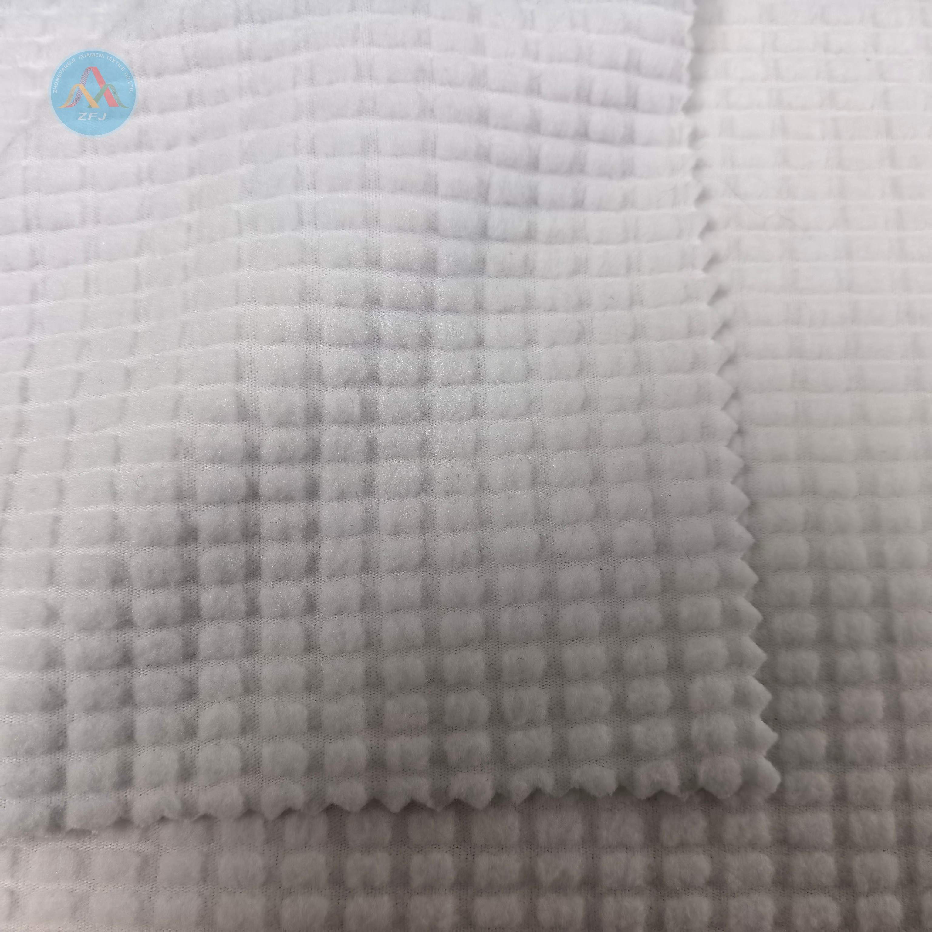 95%Polyester 5%Spandex 255gsm Jacquard Fleece Fabric