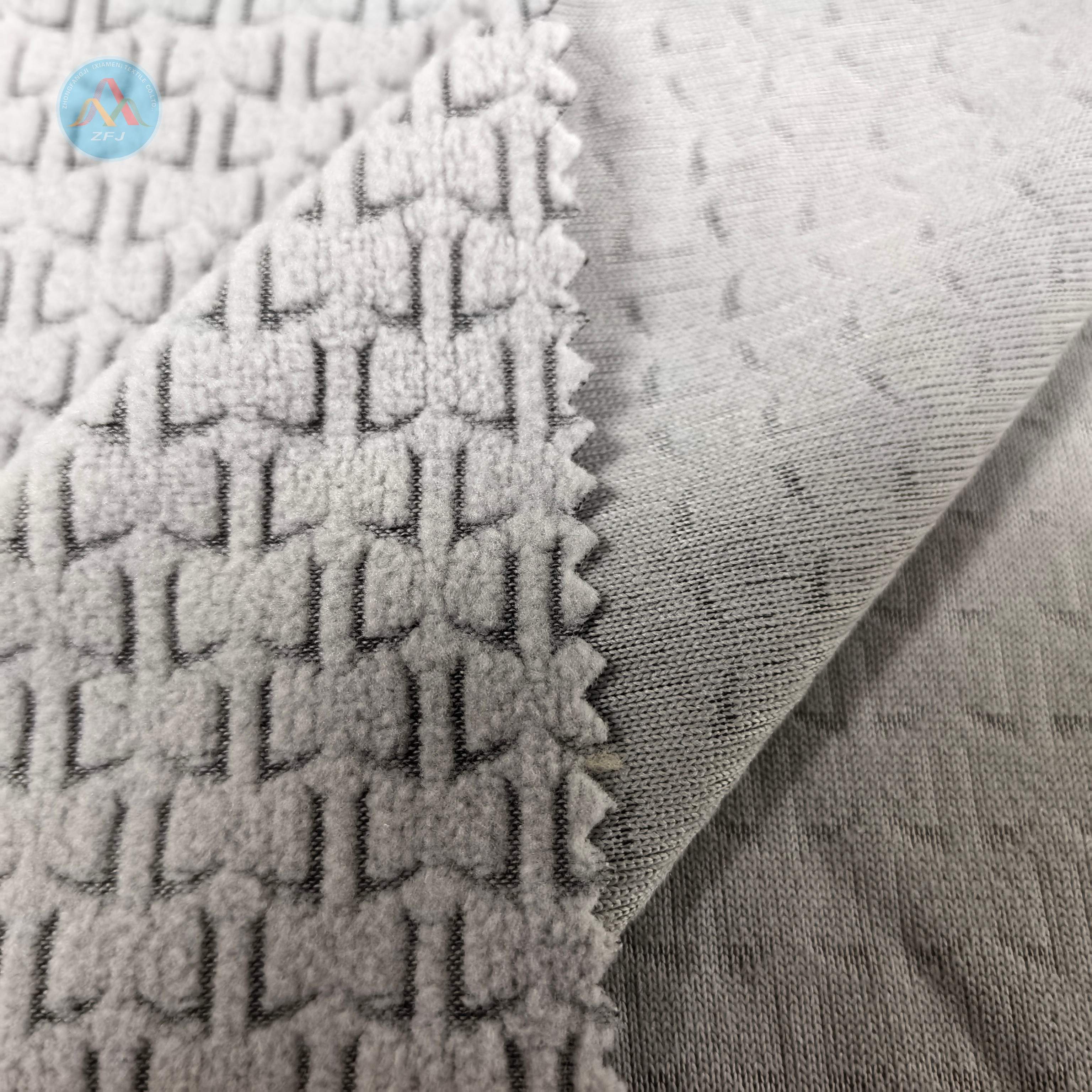 100% Polyester 205gsm Jacquard Fleece Fabric