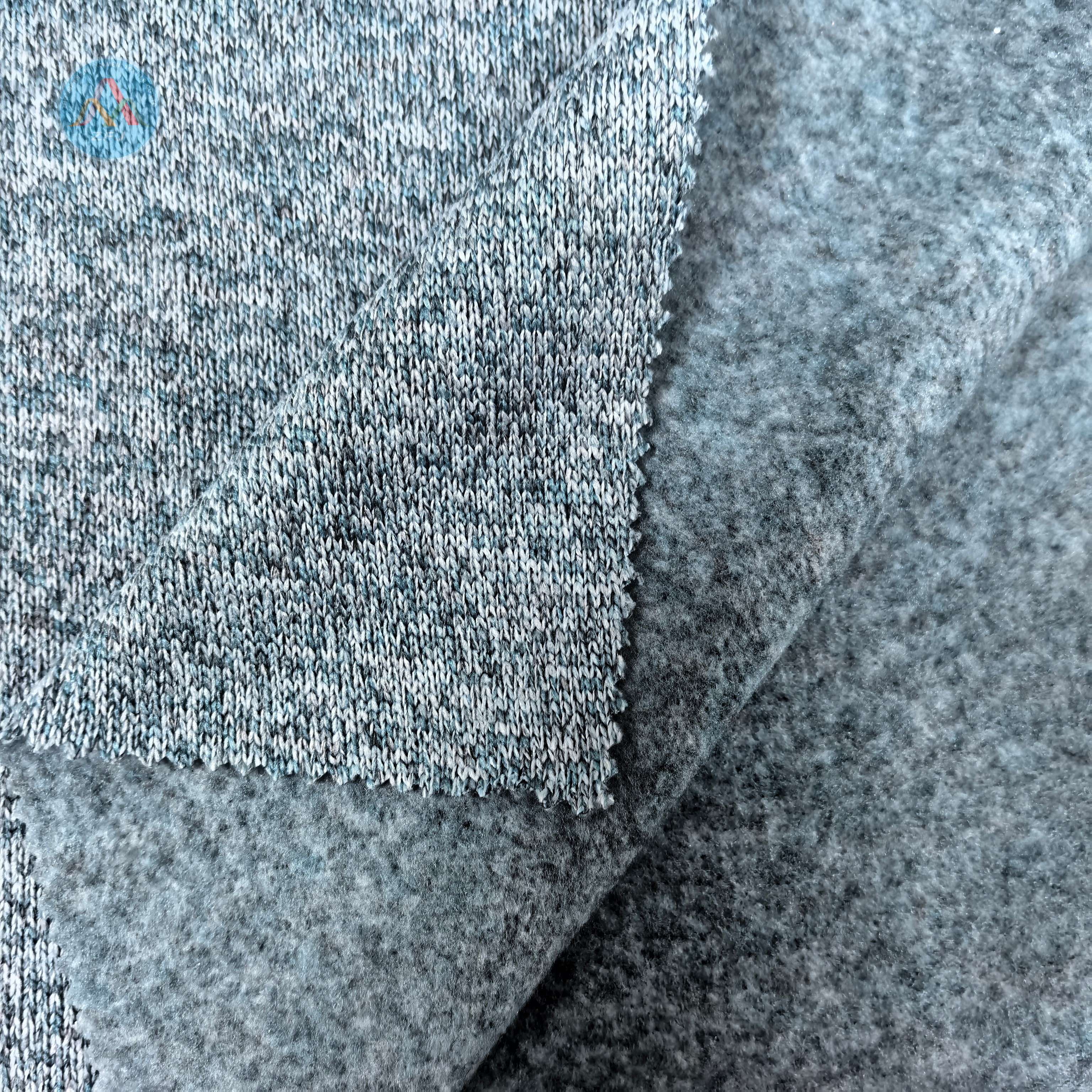 100% Polyester 280gsm Three-tone Cationic Brushed Jersey Fabric