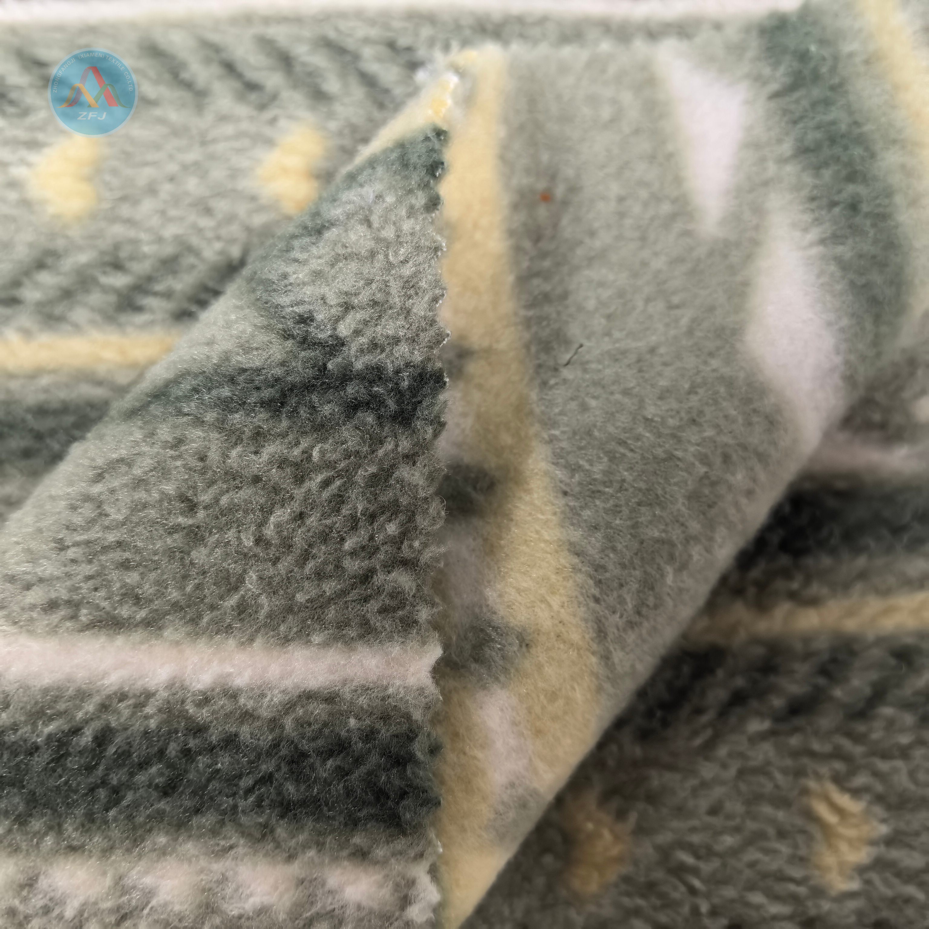 100% Polyester 300gsm Printed Polar Fleece