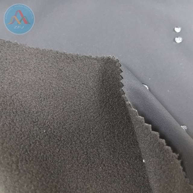 Nylon/spandex Double Tricot Composite with A TPU Membrane And Fleece Backing for Soft Shell