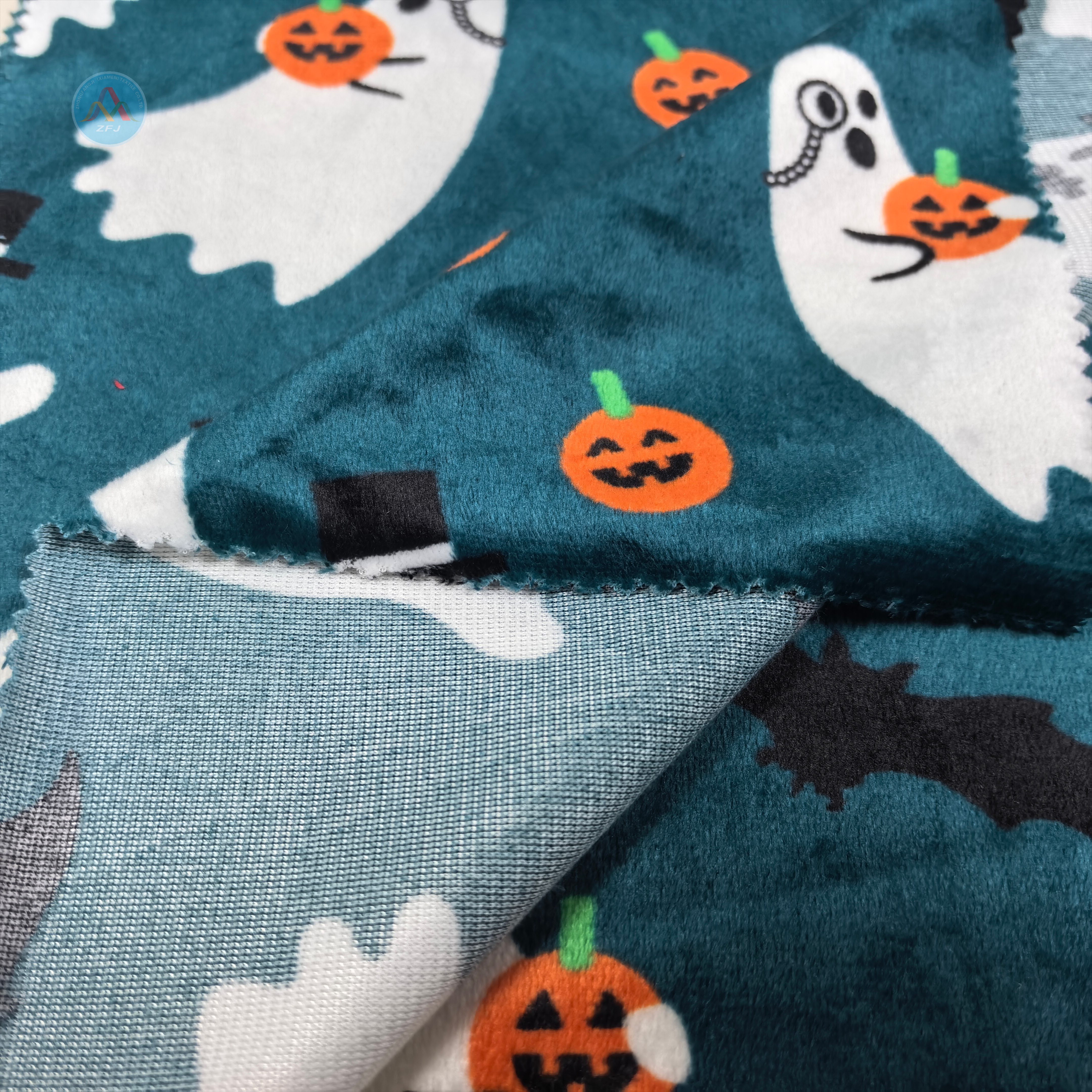 1.5mm 100% Polyester Crystal Print Velvet Blanket