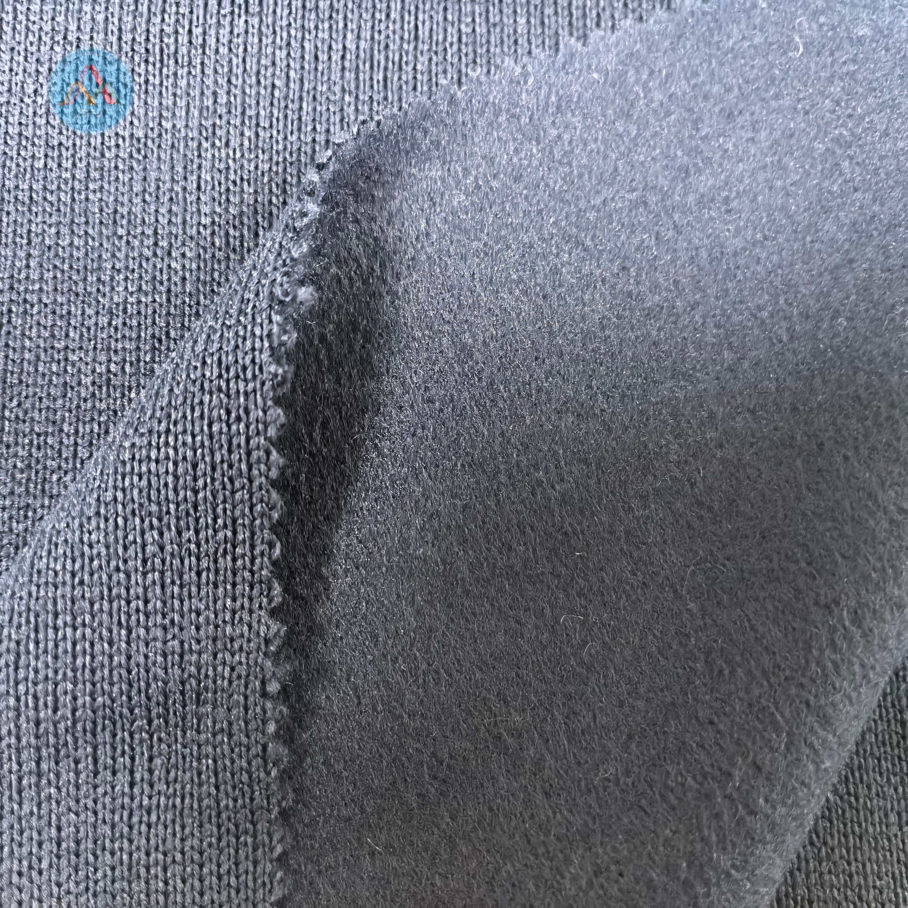 Brushed Back Coarse Gauge Plain Knit Fabric