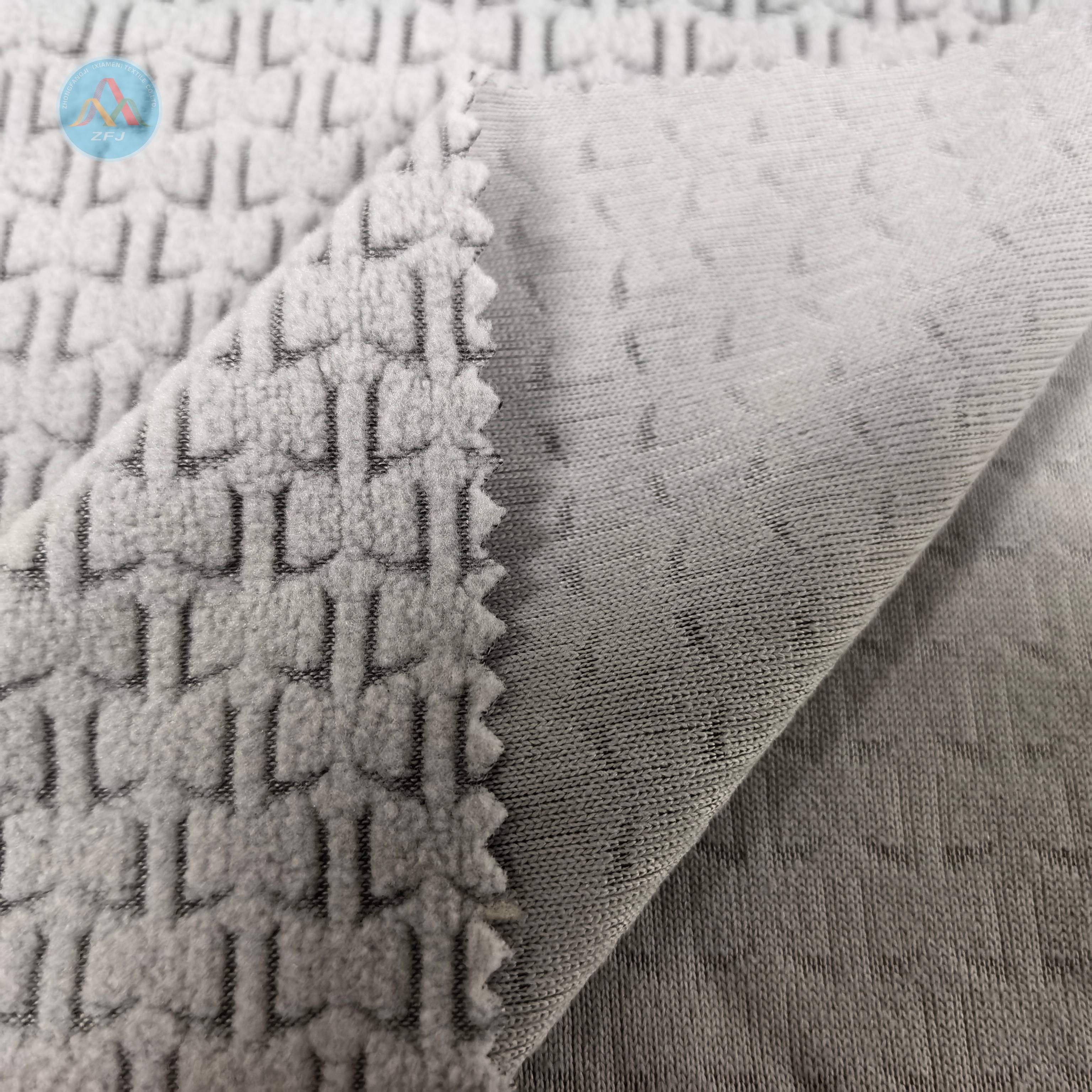 100% Polyester 205gsm Jacquard Fleece Fabric