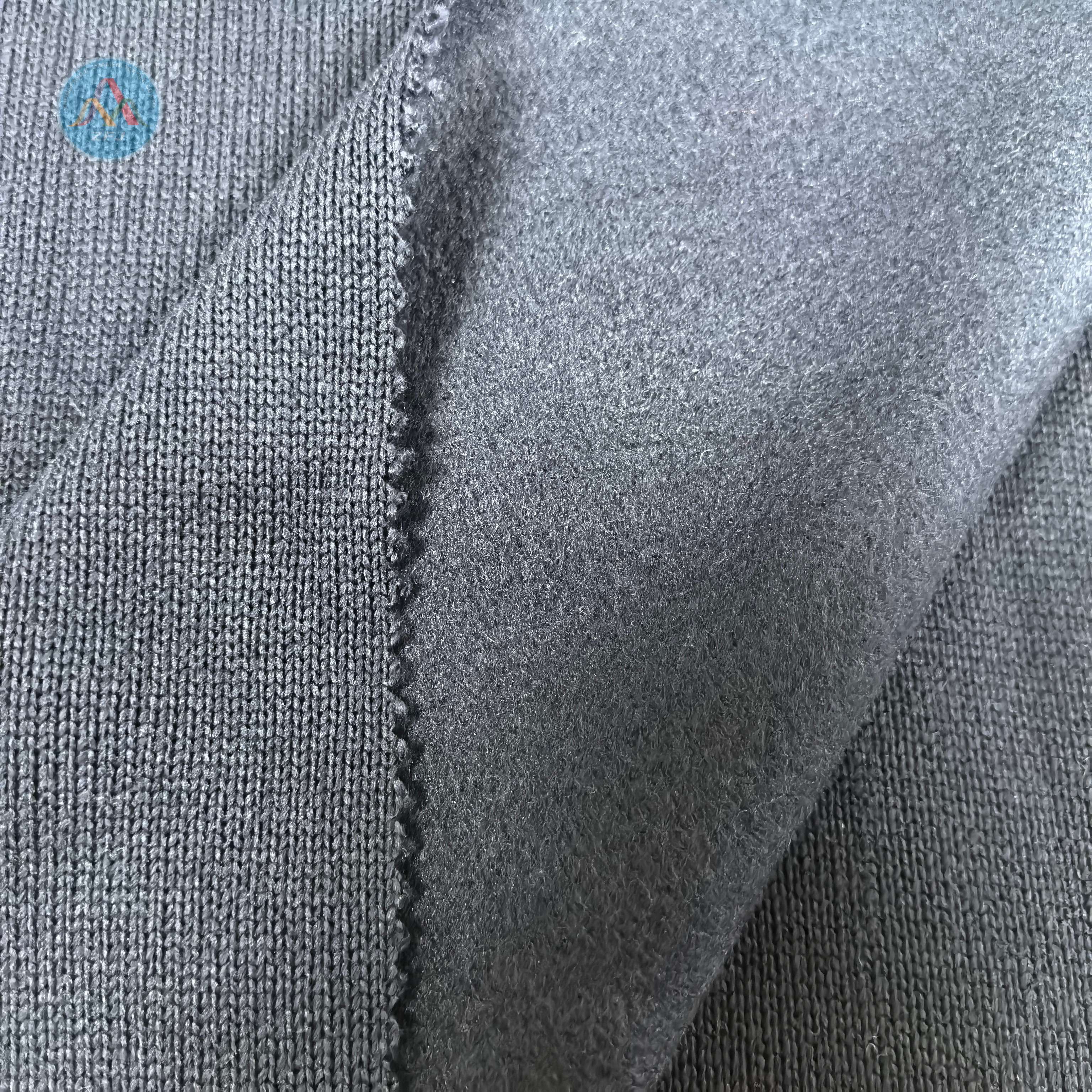 Brushed Back Coarse Gauge Plain Knit Fabric