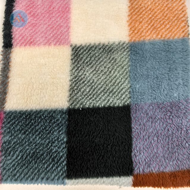 100% Polyester Printed Sherpa Fleece Fabric