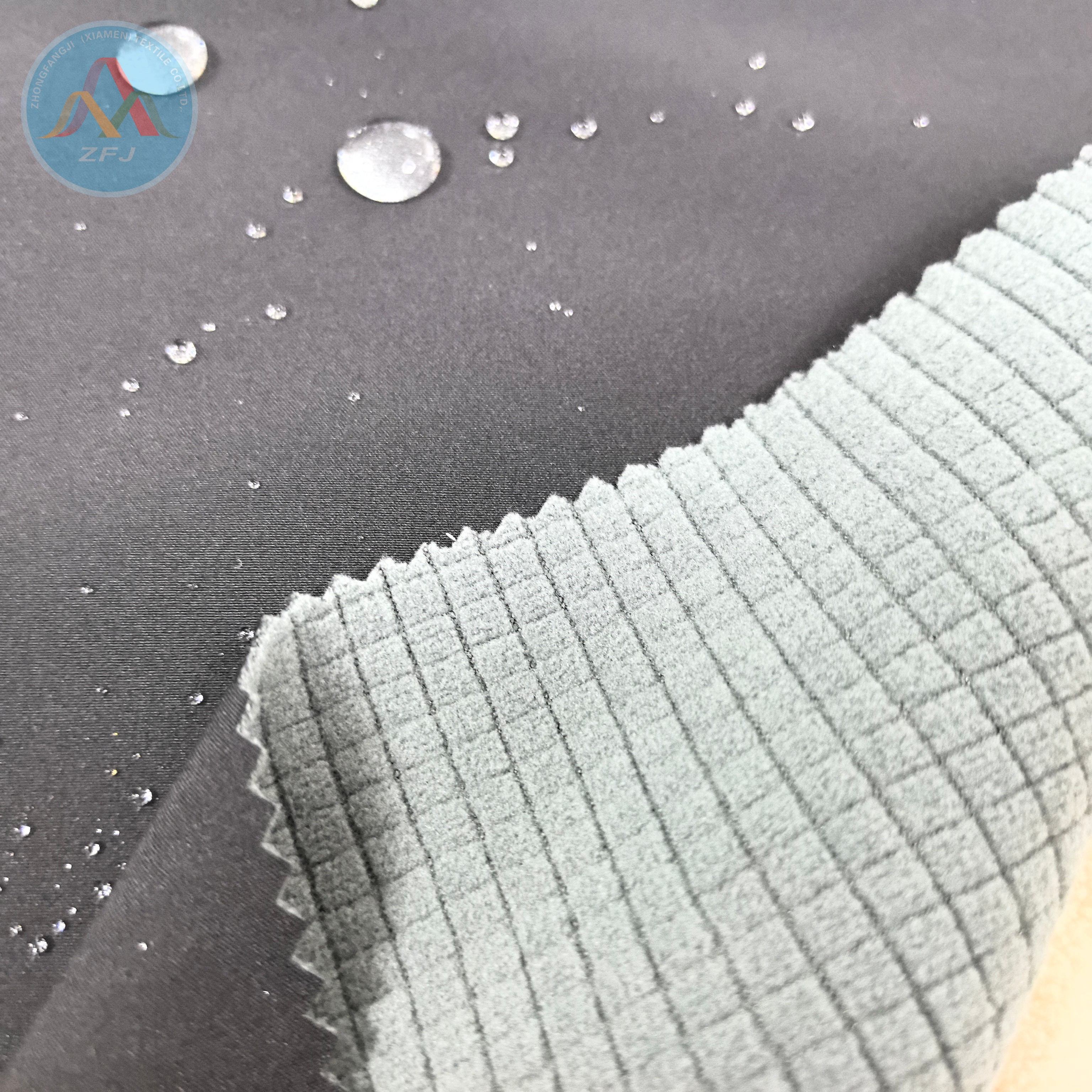 100D 4-Way Stretch Fabric Laminated with TPU And Jacquard Fleece