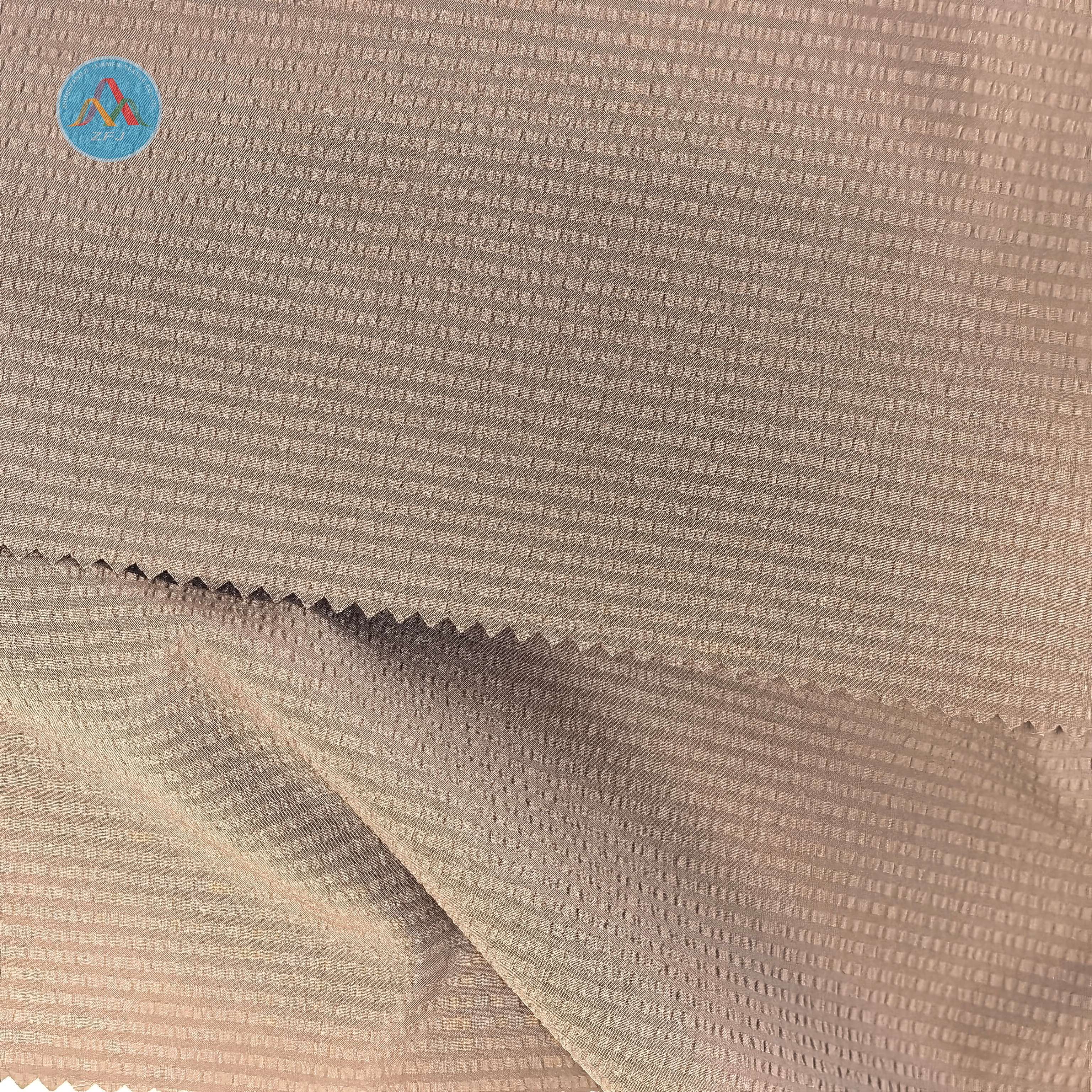 100% Polyester Crinkled Stripe Fabric for Shirt And Shorts