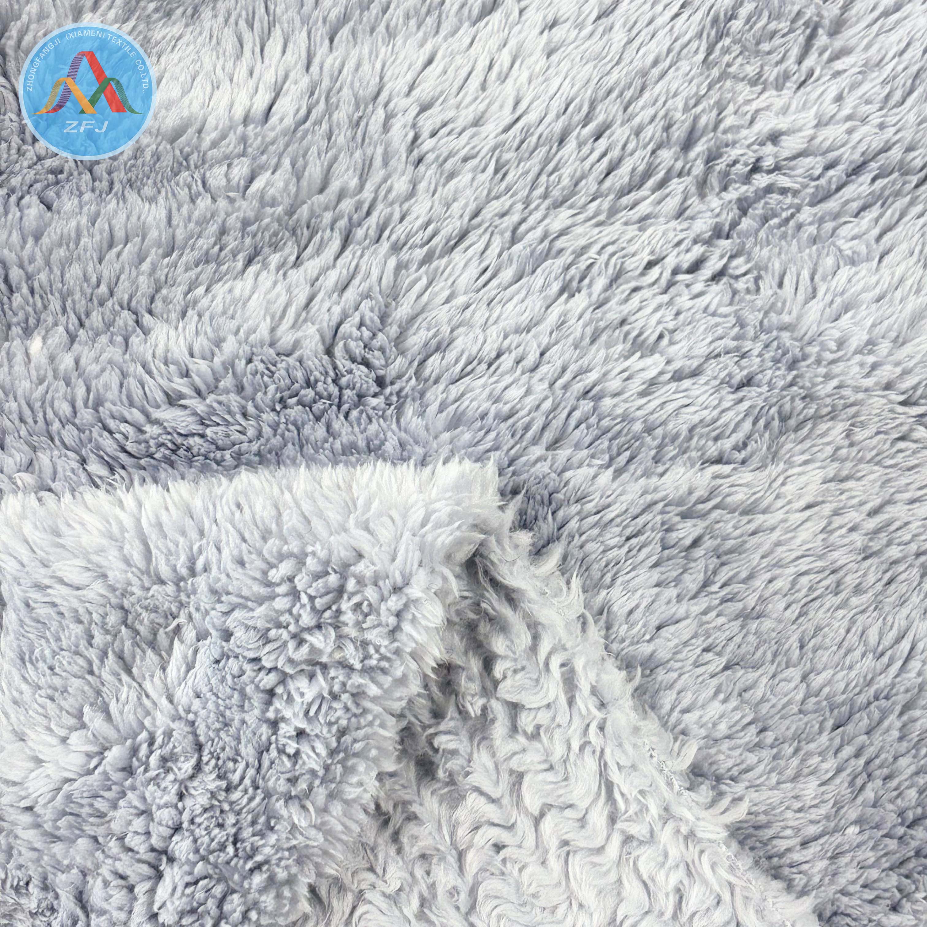Premium Double Side Shu Velveteen Fabric Fluffy Texture Warm for Reversible Jackets And Garment