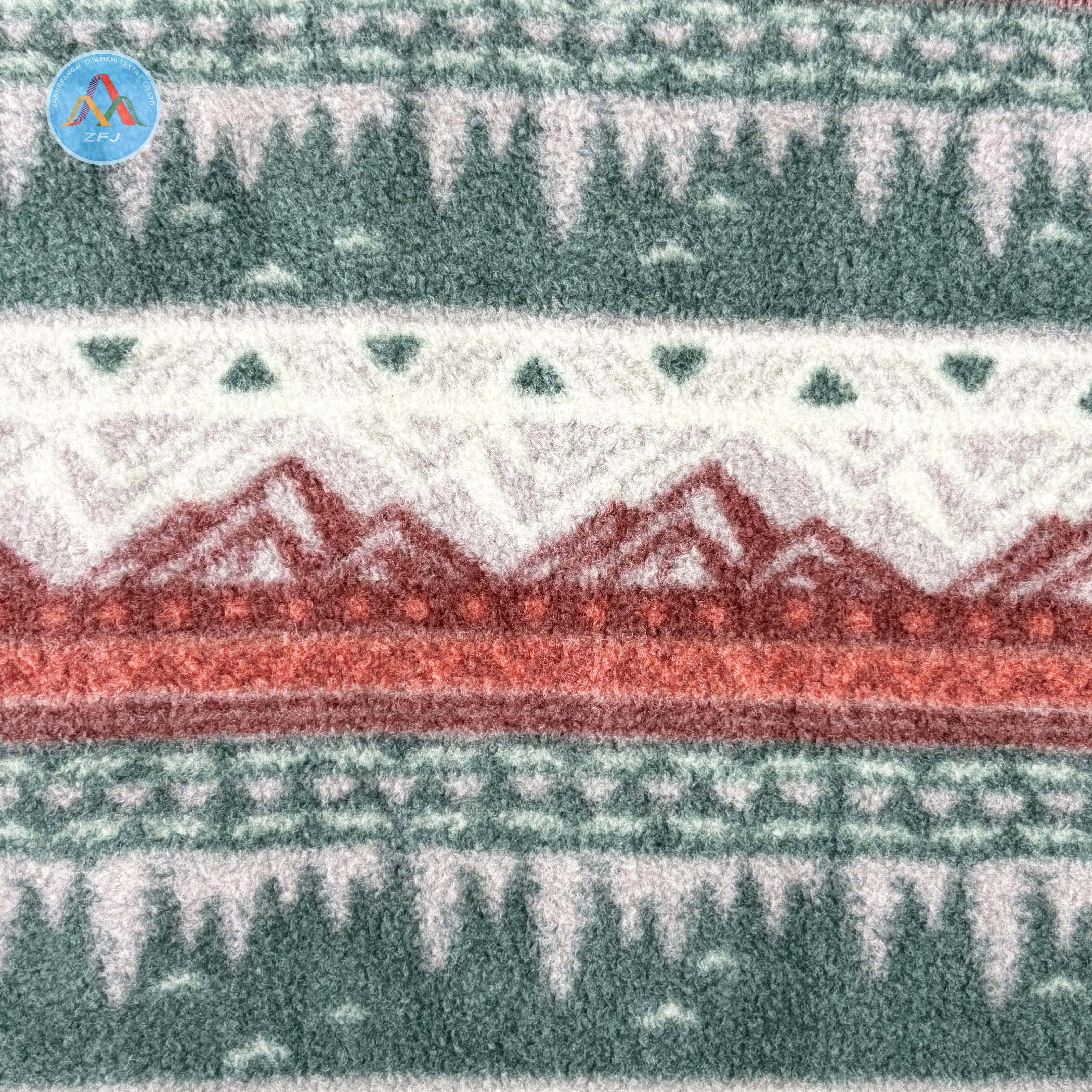 Printed Anti Pilling Polar Fleece Fabric Fluffy Texture for Stylish Winter Hoodies And Jackets