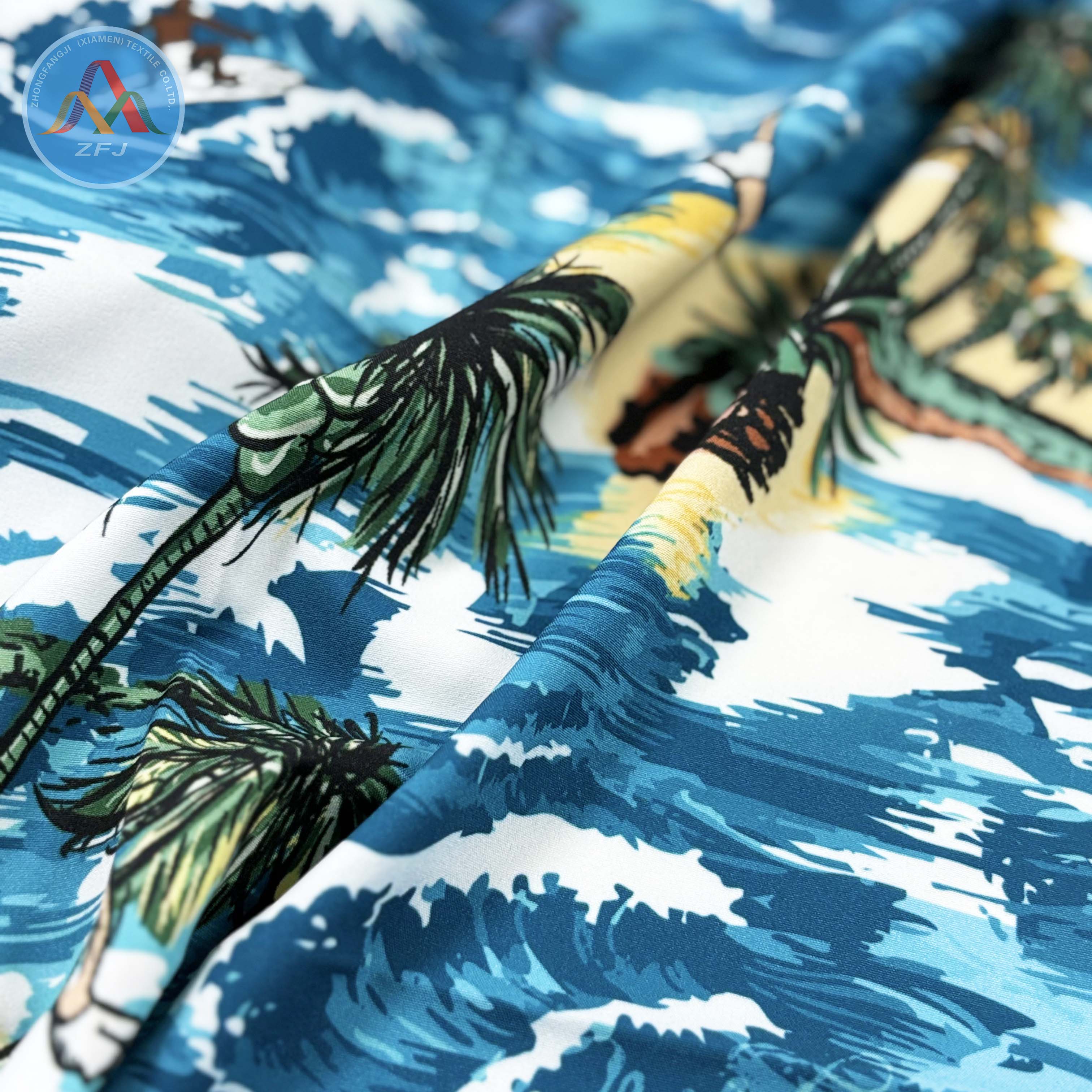 Versatile Printed Four Way Stretch Knit Fabric Light As Feather Chlorine Resistant for Beach Cover