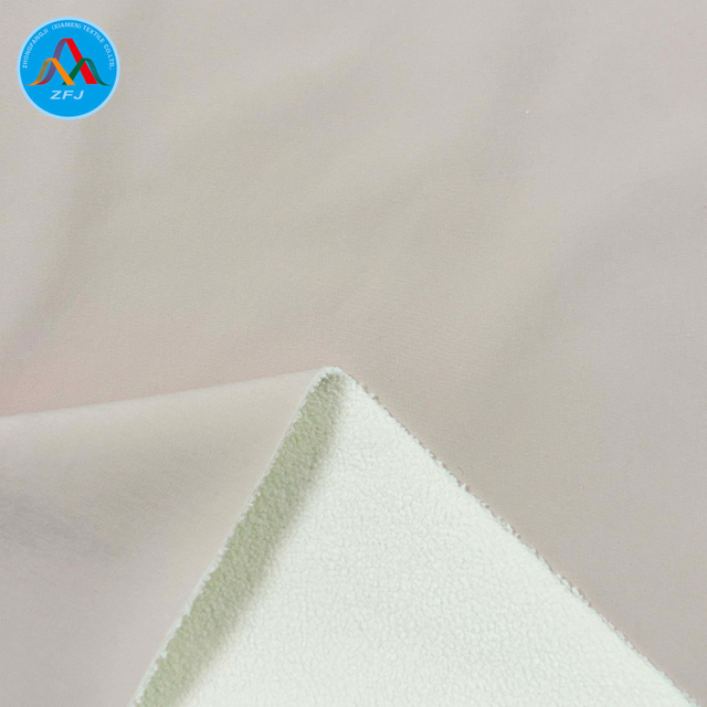 Recycled 4-Way Stretch TPU Laminate Fabric with Recycled Fleece And Eco Water Repellent Finish