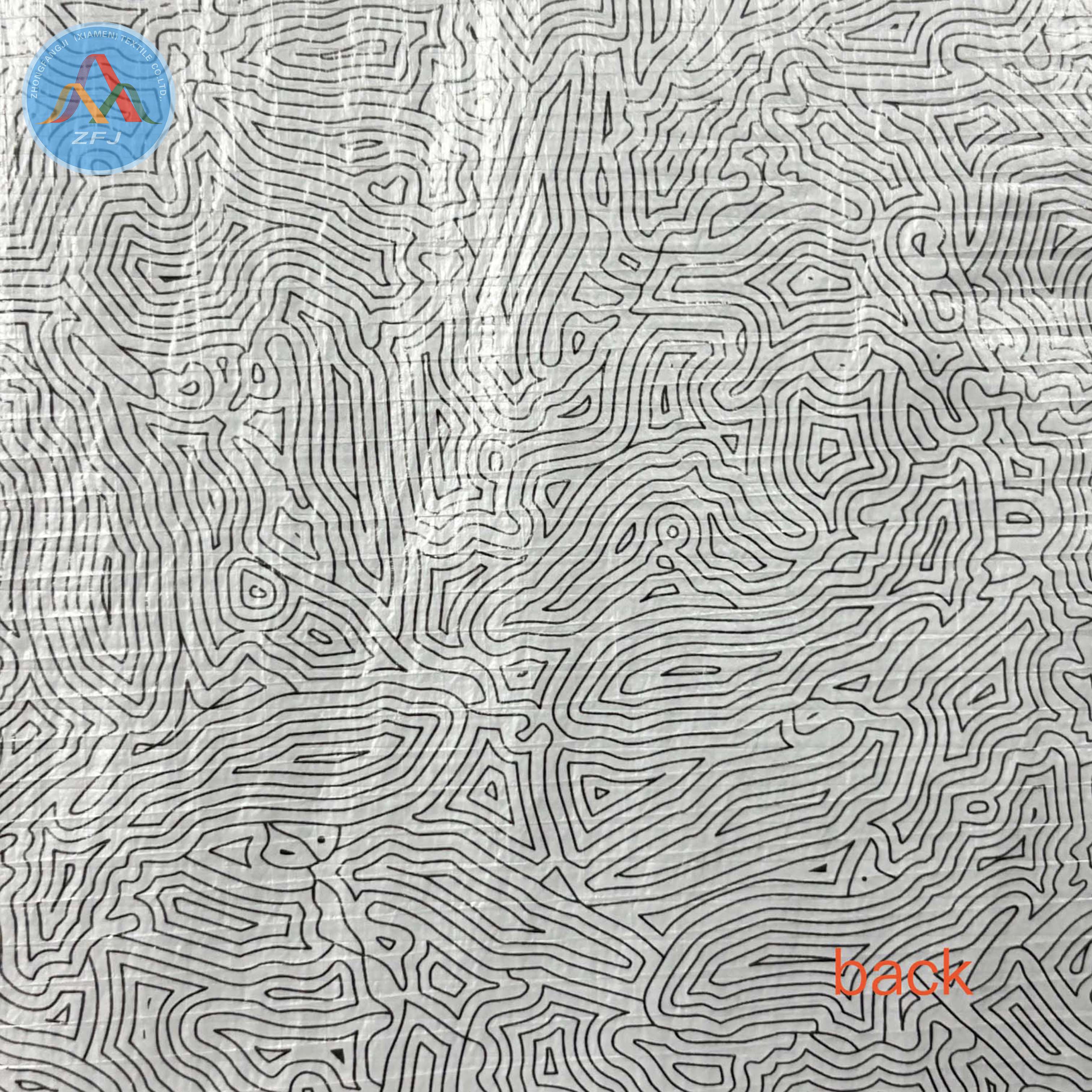 Nylon Gingham Fabric with Printed TPU Membrane Water Repellent Finish for Rainwear