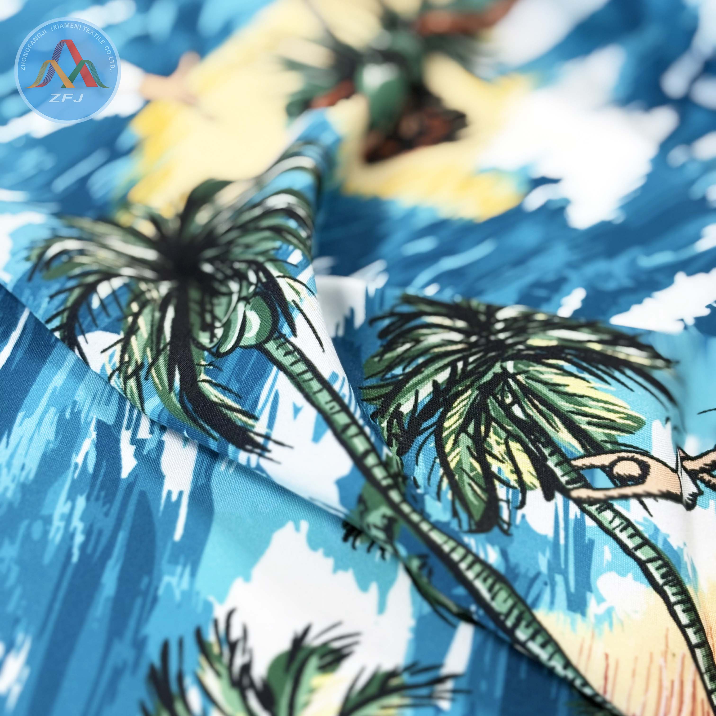 Versatile Printed Four Way Stretch Knit Fabric Light As Feather Chlorine Resistant for Beach Cover