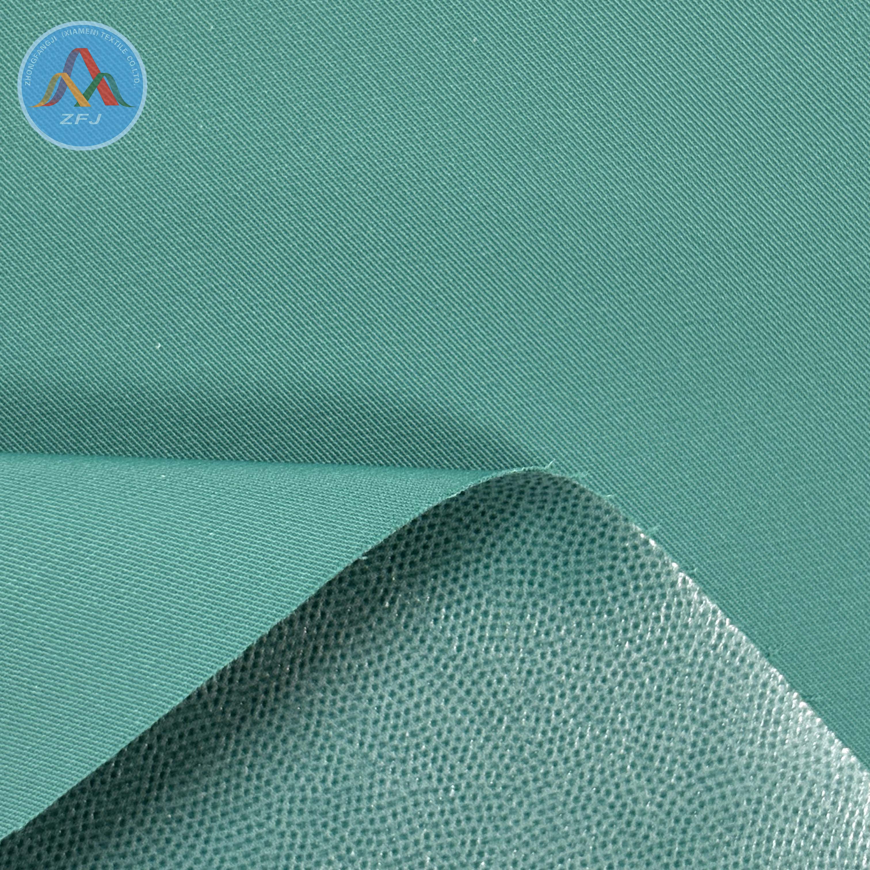 Eco Friendly Twill Functional Fabric with 10K/10K PU Clear Coating for Outdoor Workwear Apparel