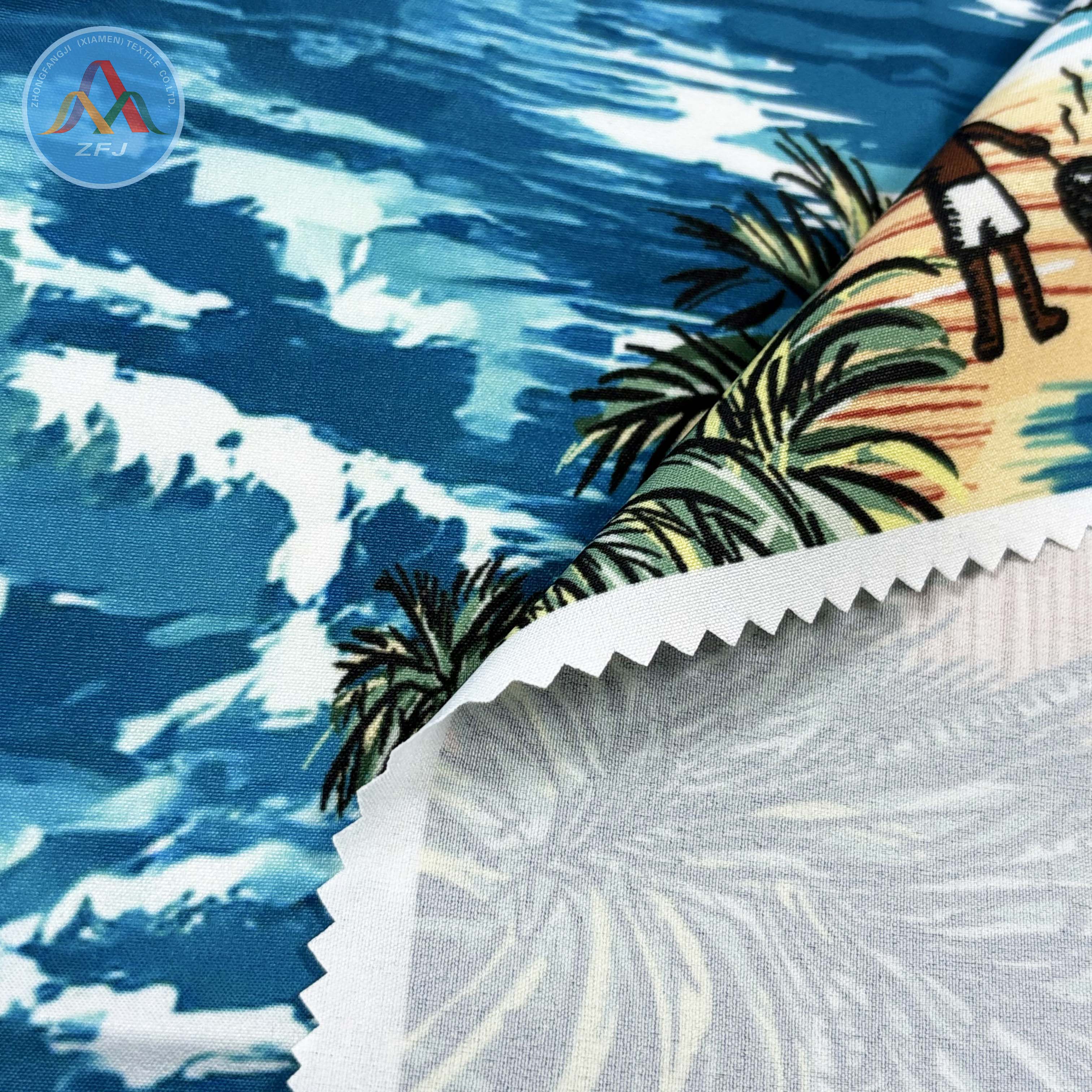 Versatile Printed Four Way Stretch Knit Fabric Light As Feather Chlorine Resistant for Beach Cover