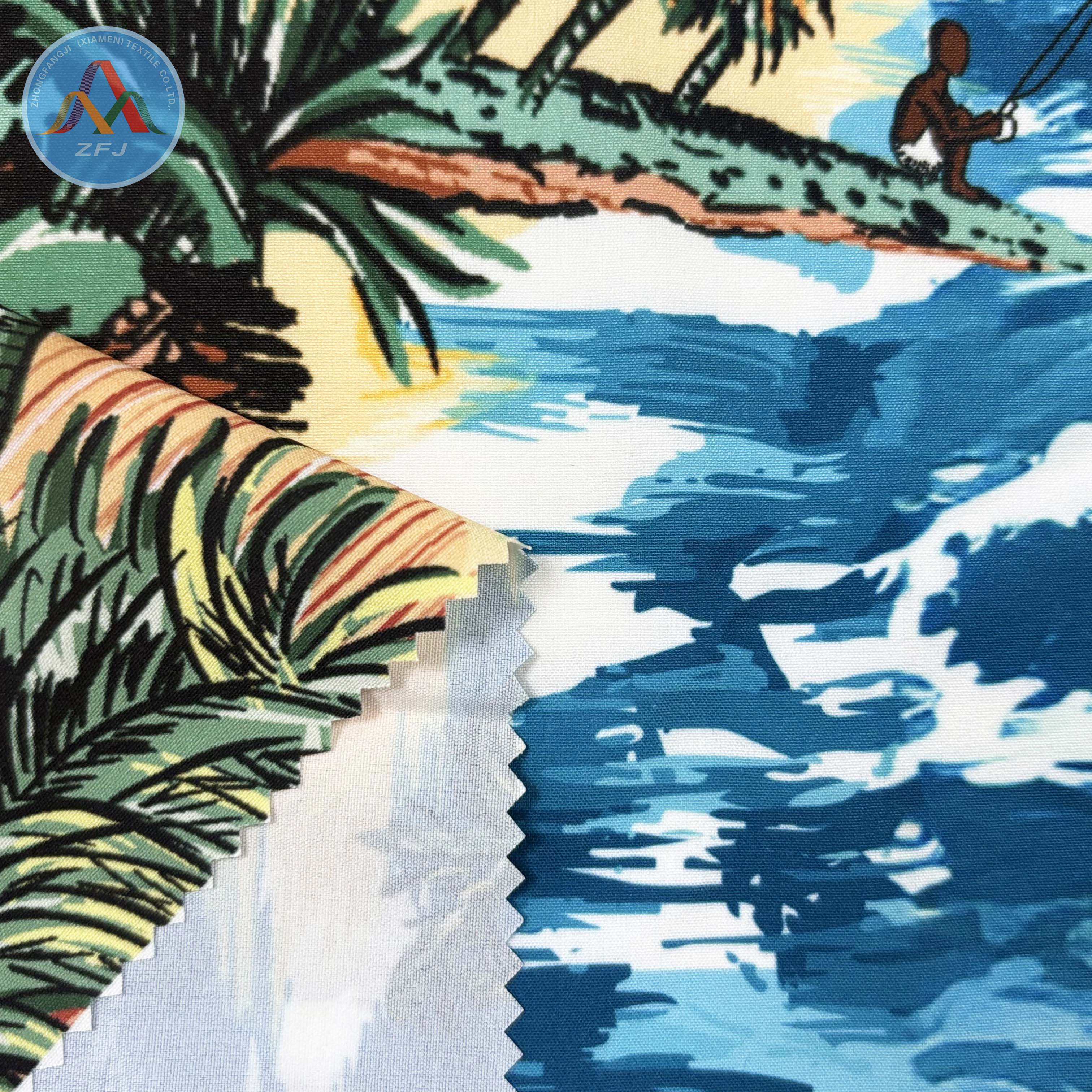 Versatile Printed Four Way Stretch Knit Fabric Light As Feather Chlorine Resistant for Beach Cover