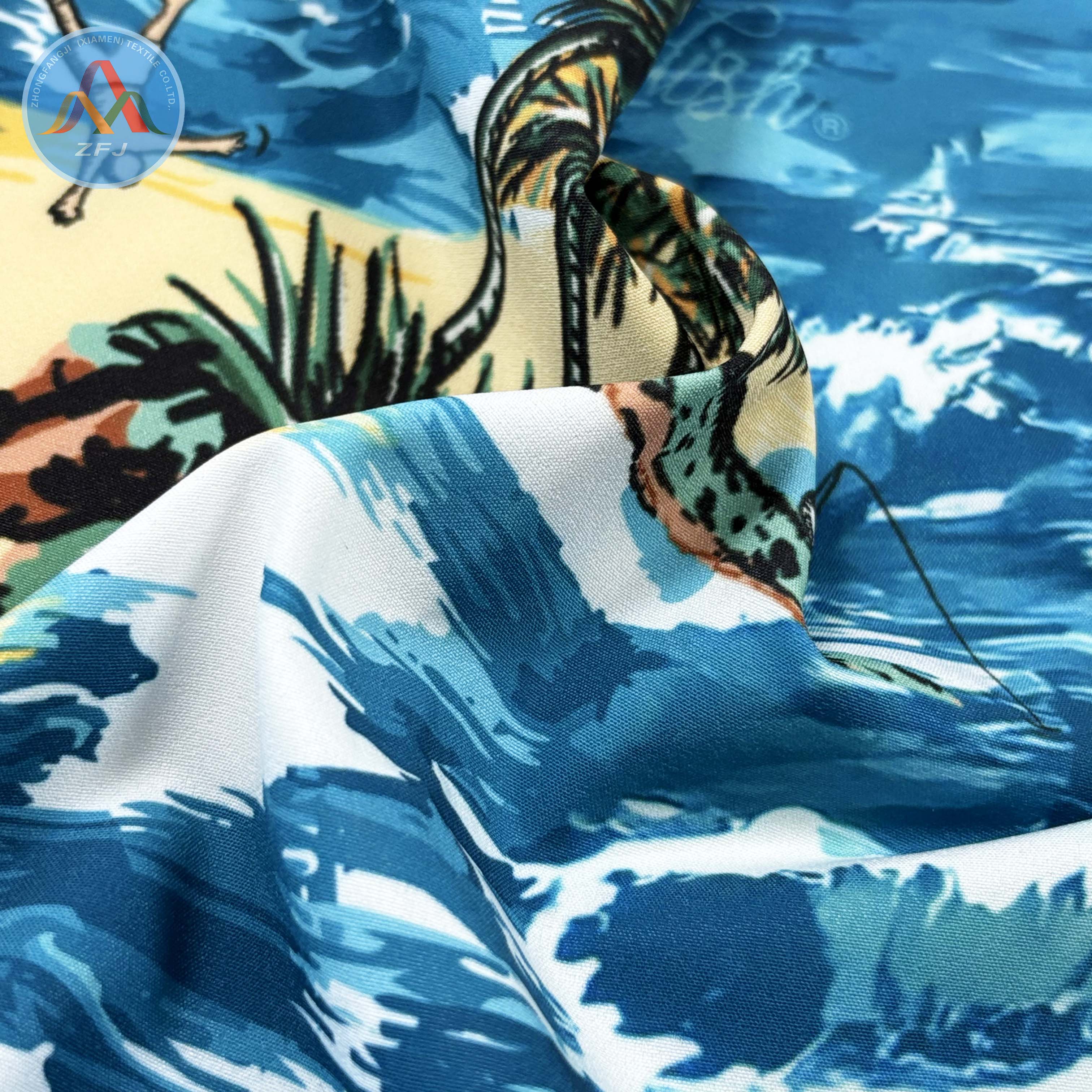 Versatile Printed Four Way Stretch Knit Fabric Light As Feather Chlorine Resistant for Beach Cover